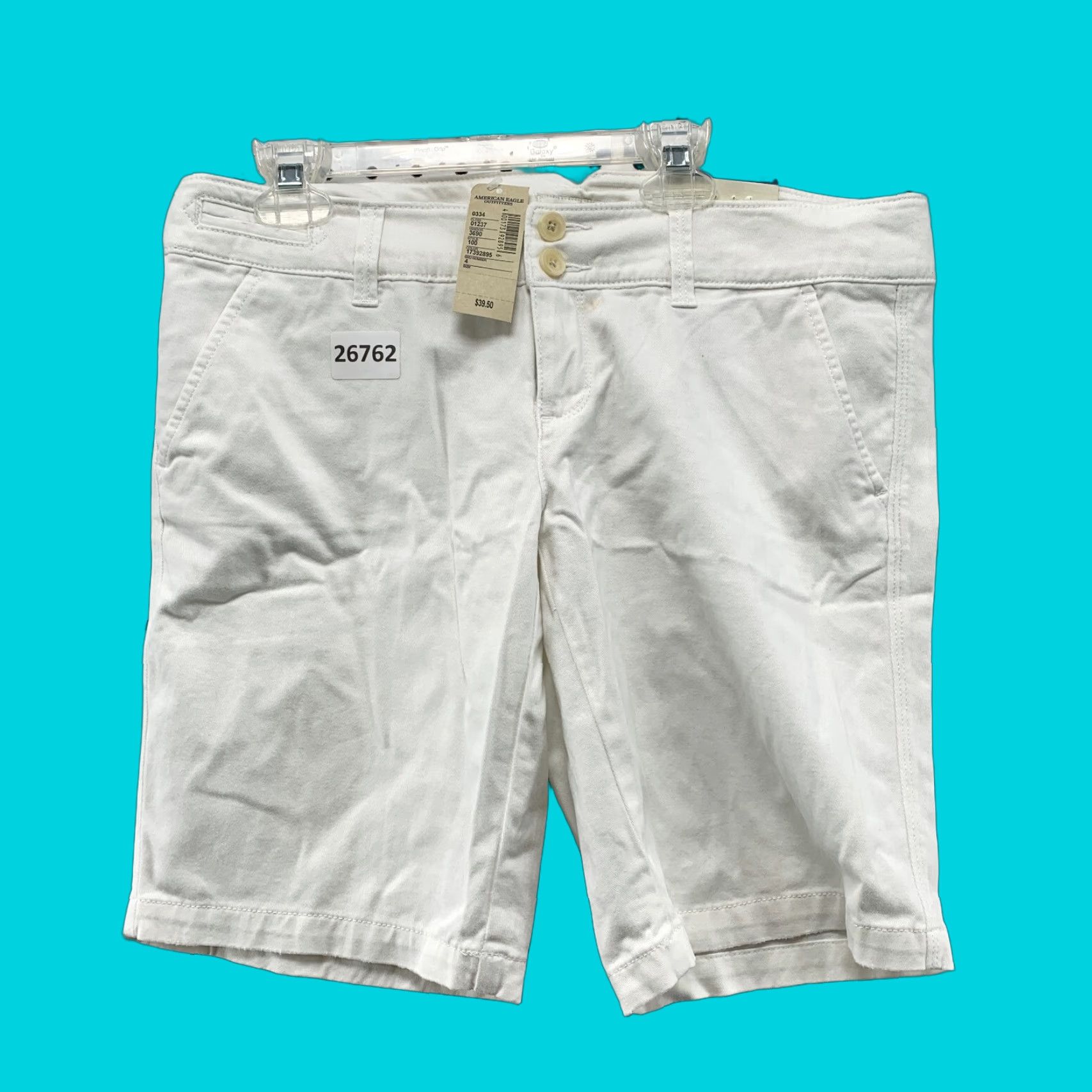 American Eagle Outfitters Vintage American Eagle White Cotton Spandex Chino Shorts Casual Women's Size 4 32x9.5 Size 27" / US 4 / IT 40 - 1 Thumbnail