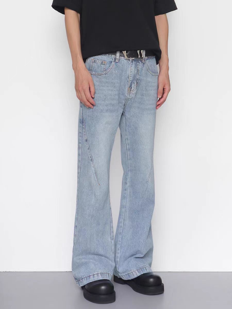 Japanese Brand × Jean High street washed blue casual baggy jeans Size US 34 / EU 50 - 3 Thumbnail
