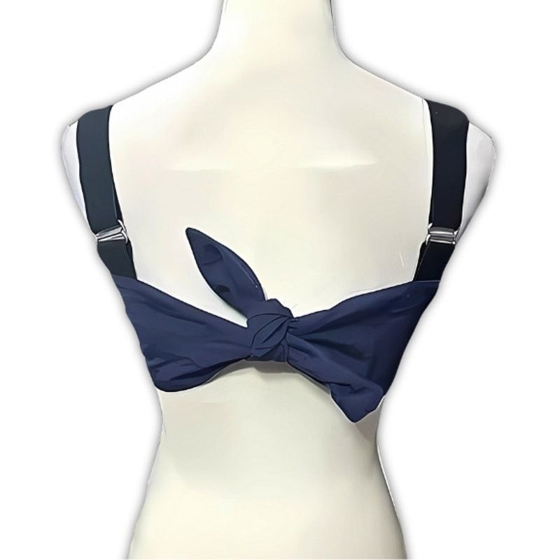 Other William Okpo Bra Top Bow Front Tie-Back Wide Straps Blue 10 Size L / US 10 / IT 46 - 5 Thumbnail