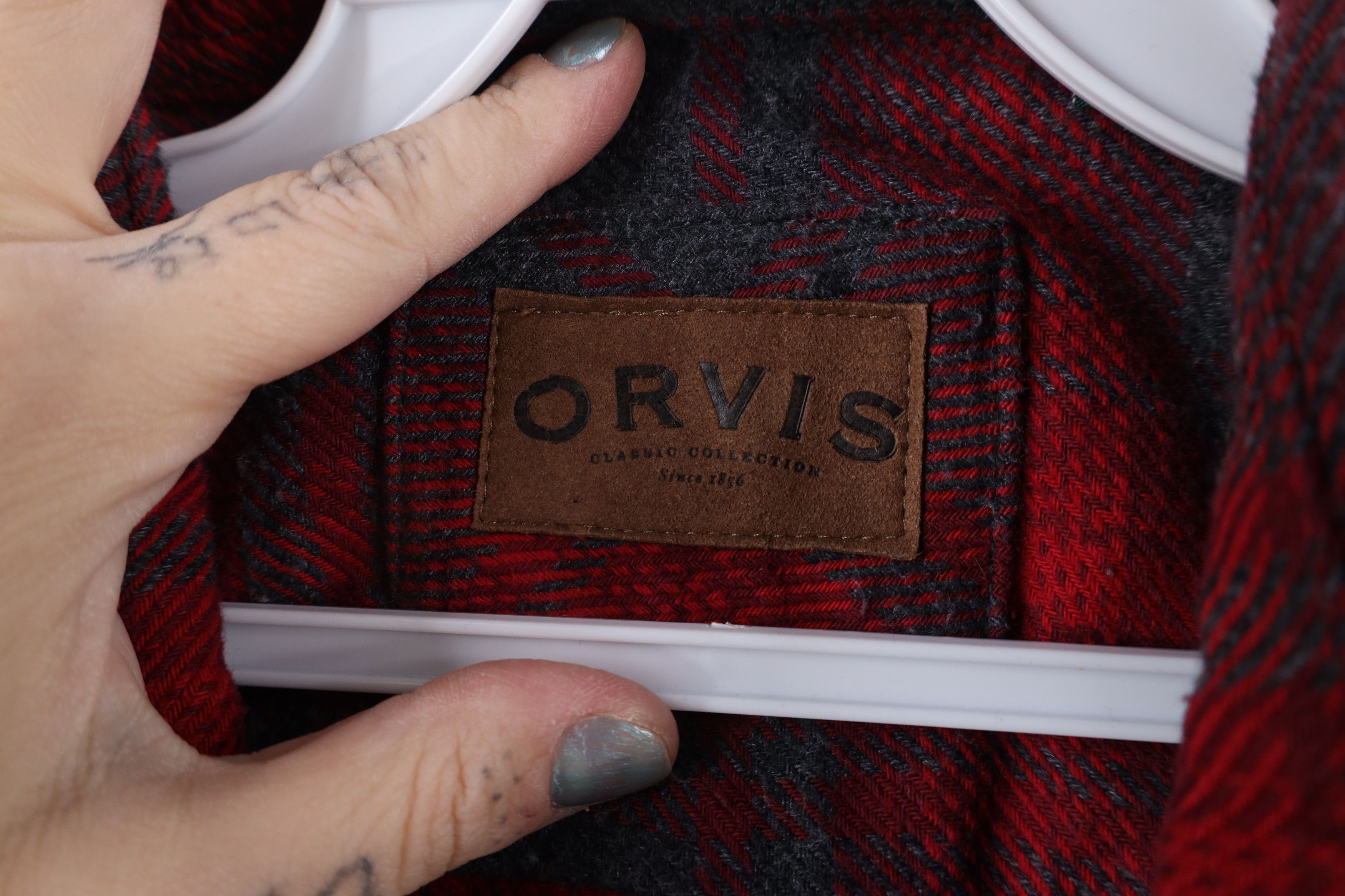 Orvis × Vintage Vintage Orvis Heavyweight Collared Button Shirt Plaid Size US L / EU 52-54 / 3 - 7 Thumbnail