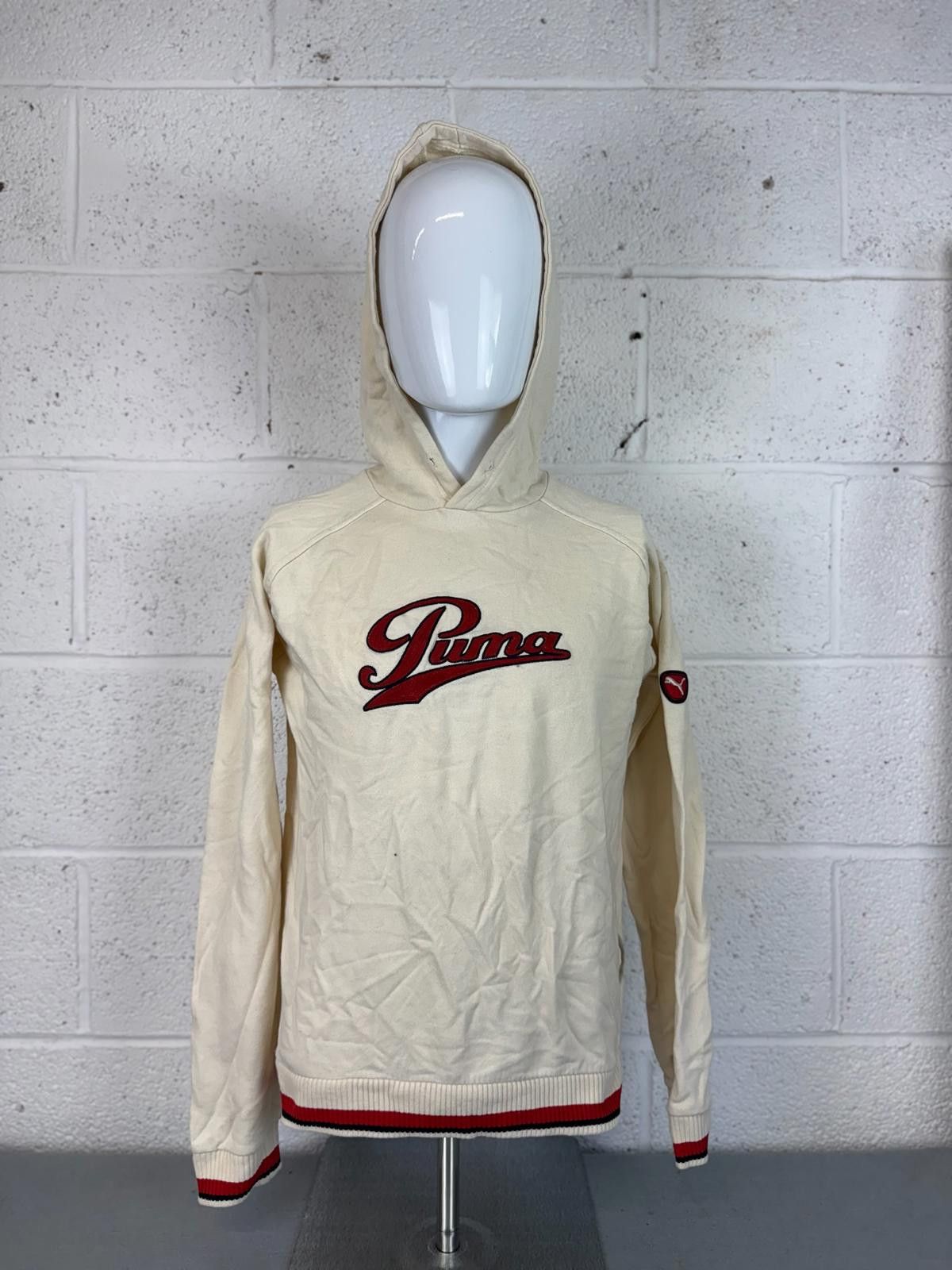 Puma Puma Men's Hoodie Cream with Red Logo Size XS Size US XS / EU 42 / 0 - 1 Thumbnail