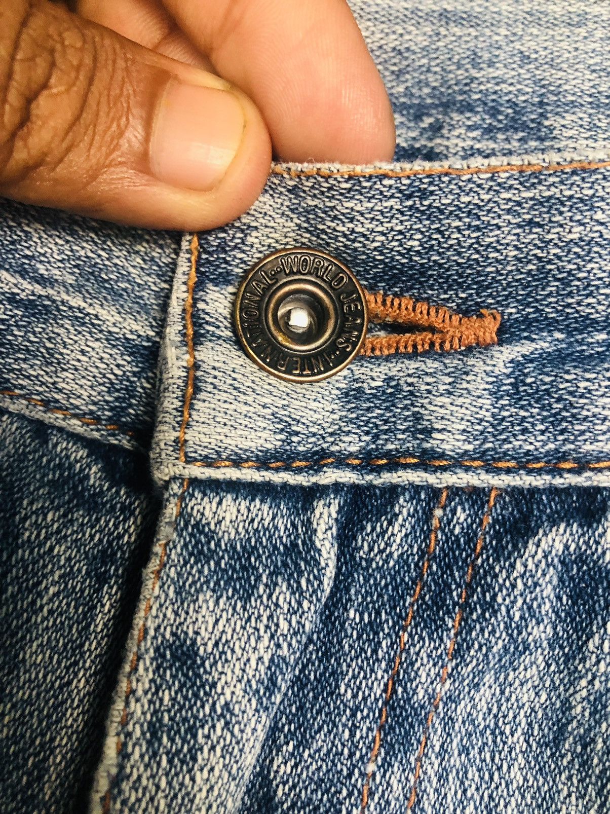 Japanese Brand Mulkul Jeans Y2K Distressed Baggy Denim (38) Size US 30 / EU 46 - 9 Thumbnail