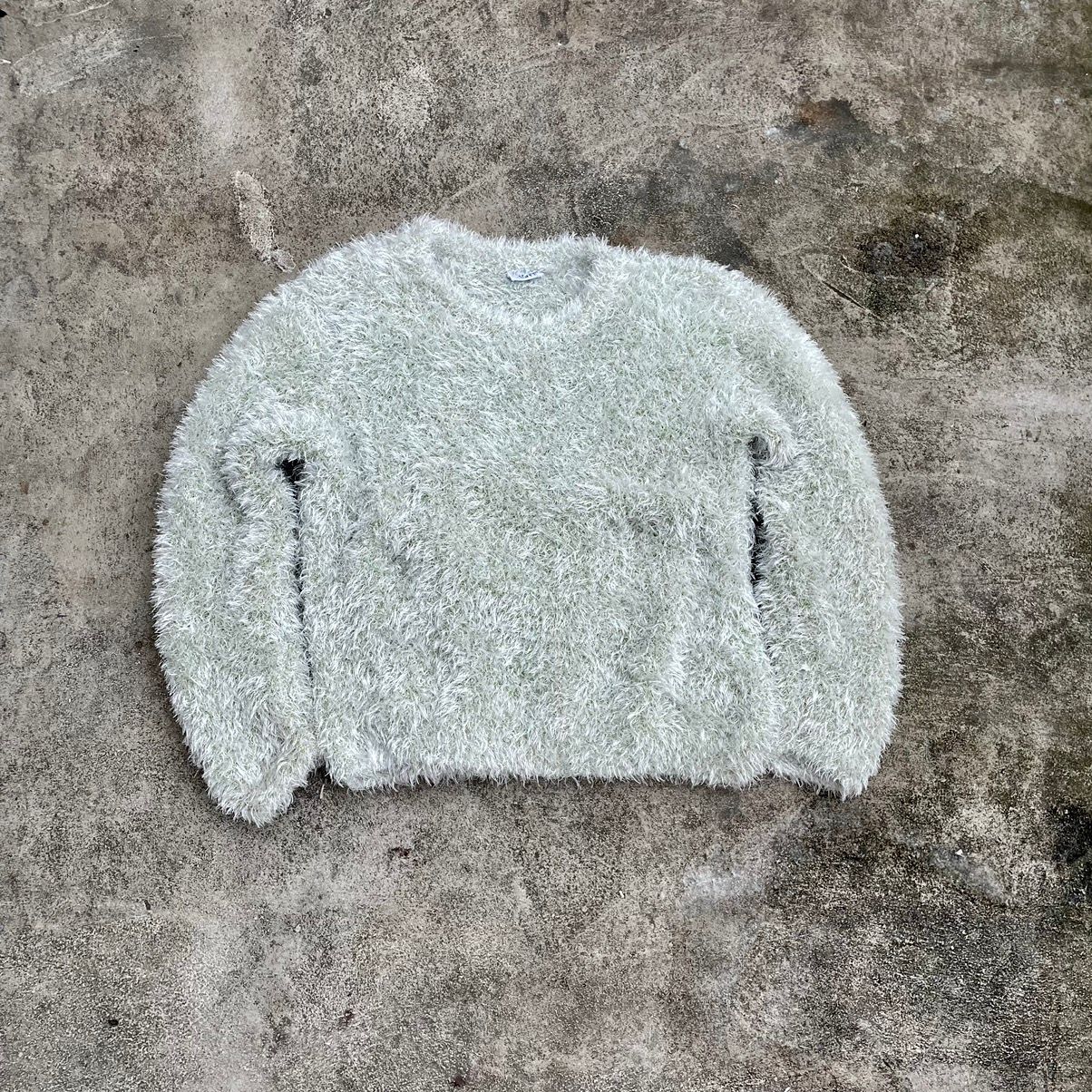 Pre-owned Avant Garde X Vintage Y2k Abstract Mohair Sweater Opiumcore Buymypiece 90's In White
