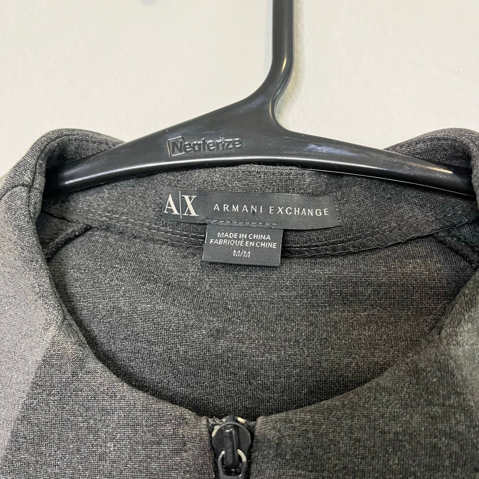 Armani Exchange Armani Exchange Gray Faux Leather Puff Shoulder Jacket - M Size M / US 6-8 / IT 42-44 - 2 Thumbnail