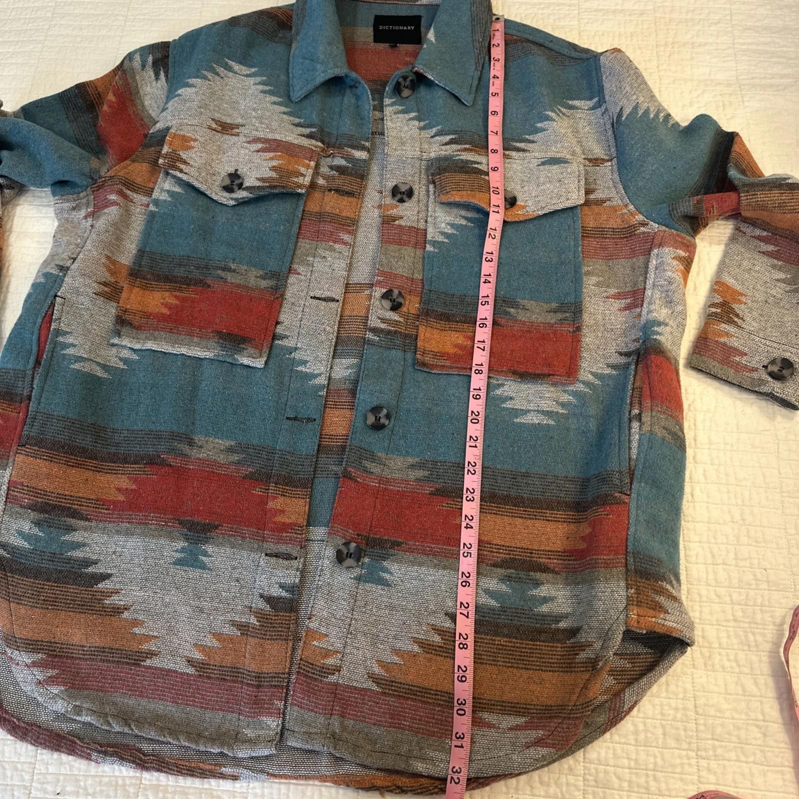 Other Womens Shacket L Aztec Jacket Southwestern Western Overshirt Size L / US 10 / IT 46 - 5 Thumbnail