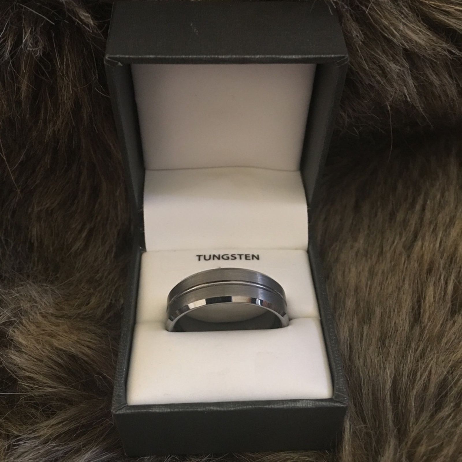 Jewelry Men’s Tungsten 12mm Hanover titanium wedding band Size ONE SIZE - 1 Thumbnail