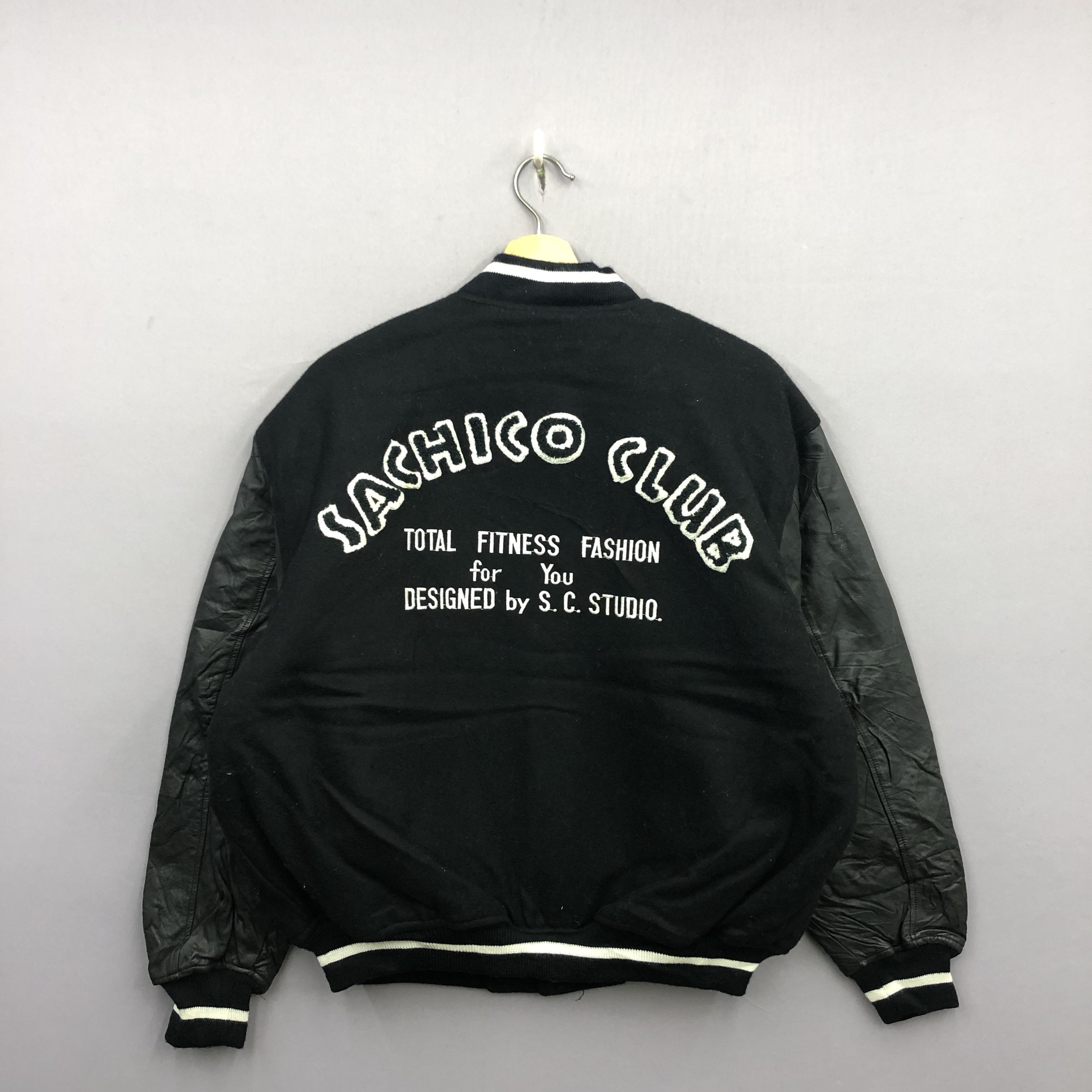 Japanese Brand Vintage Harajuku Sachico Club Leather Varsity Leather Jacket Size US L / EU 52-54 / 3 - 1 Thumbnail