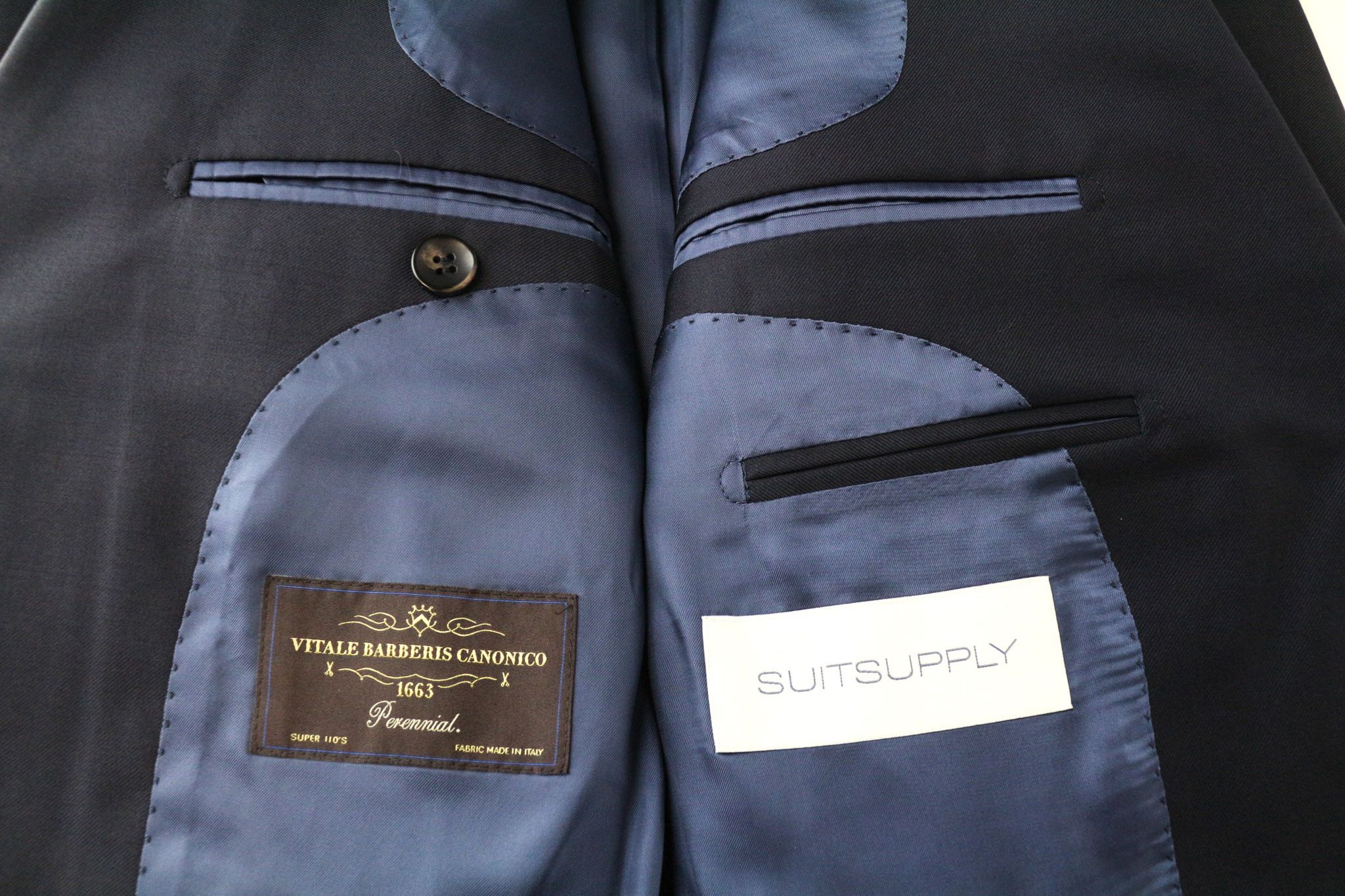 Suitsupply LA SPALLA UK36R Wool Navy Blue 3 Piece Suit 78993 Size 36R - 15 Thumbnail