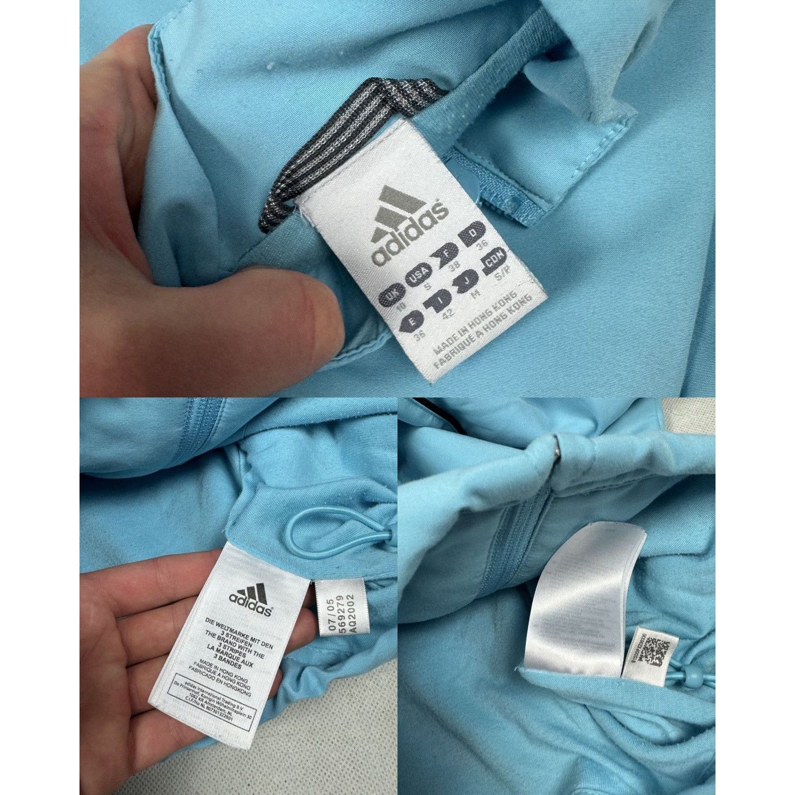 Adidas Adidas Women's Aqua Logo Full Zip Track Jacket Small Size S / US 4 / IT 40 - 2 Thumbnail