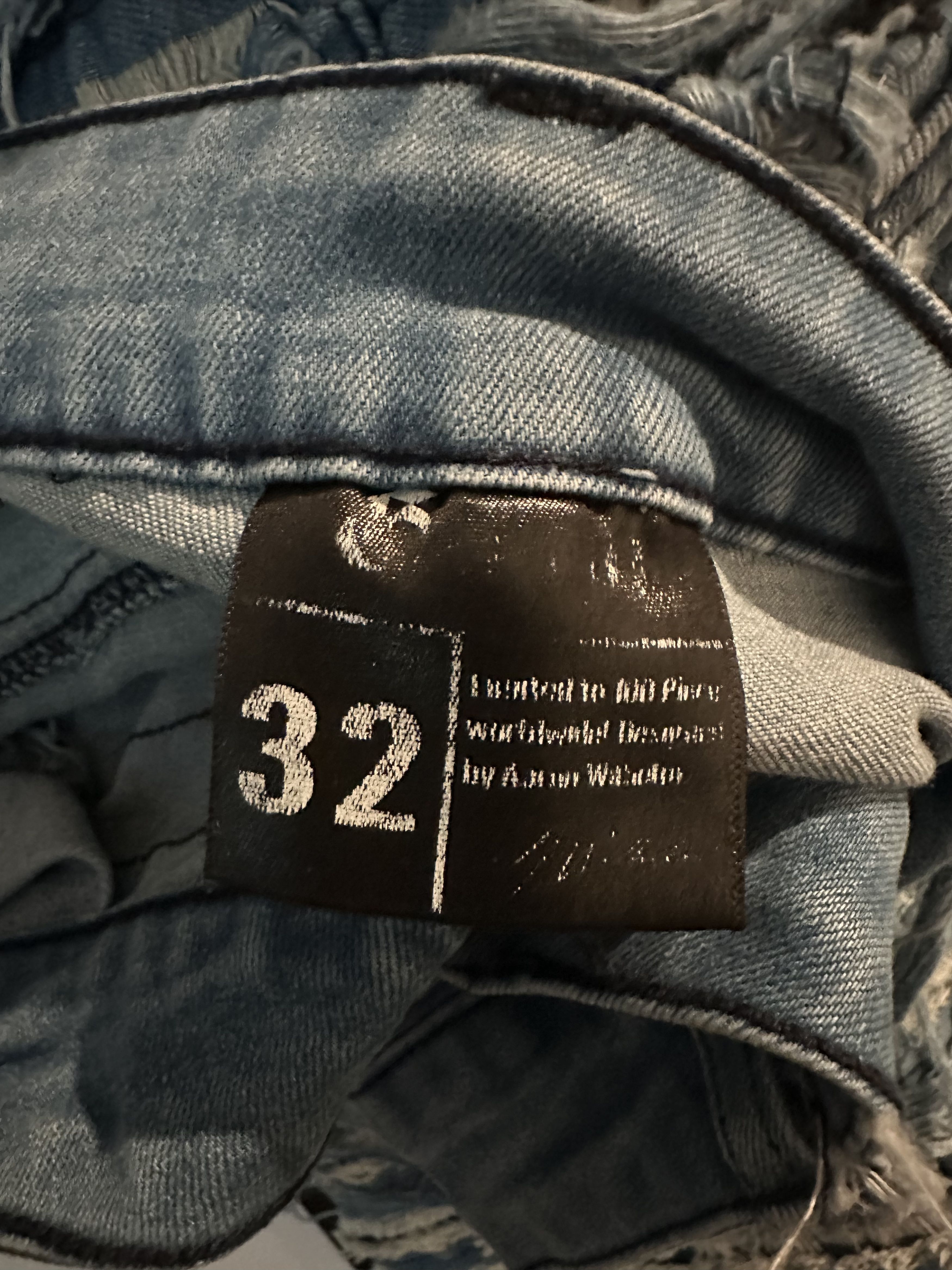 GUAPI Rare 1/100 Spiderweb Distressed Stacked Denim Size US 32 / EU 48 - 2 Thumbnail