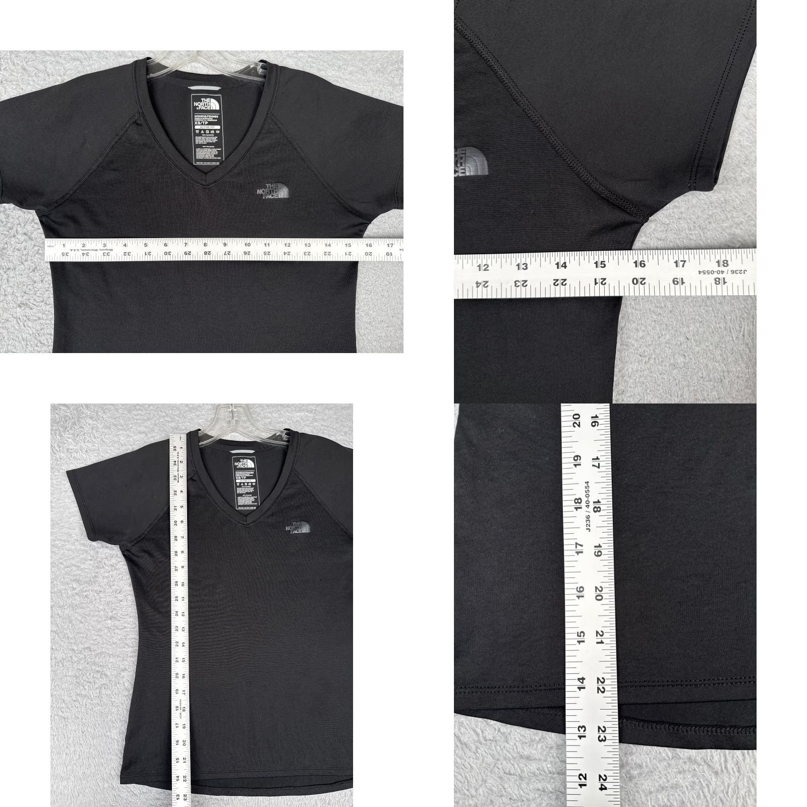 The North Face The North Face Shirt Women XS Black Short Sleeve V-Neck Poly Flashdry Size XS / US 0-2 / IT 36-38 - 8 Thumbnail