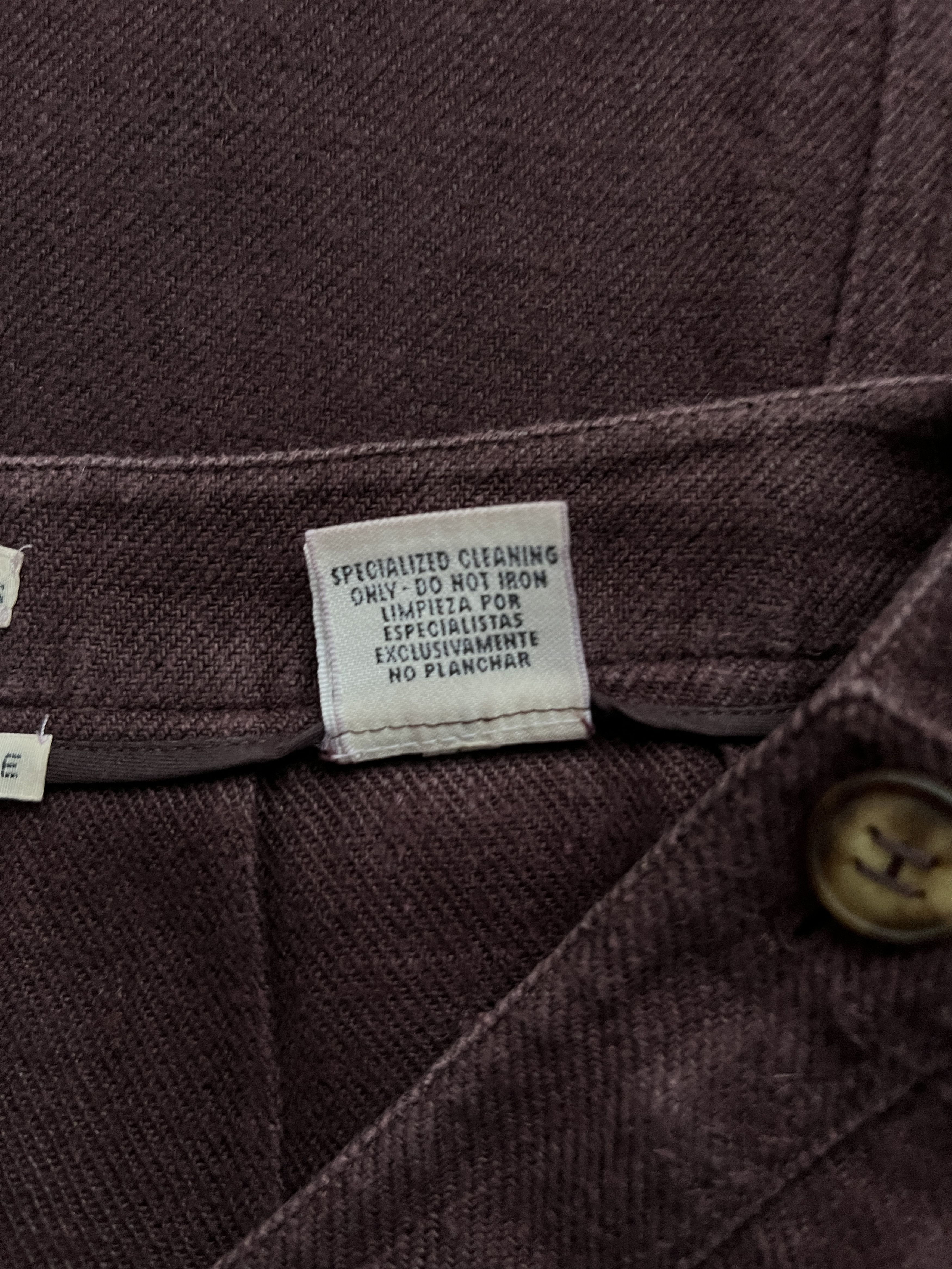 Hermes ⚡️QUICK SALE⚡️Hermes Margiela Burgundy Linen Skirt Size 27" / US 4 / IT 40 - 5 Thumbnail