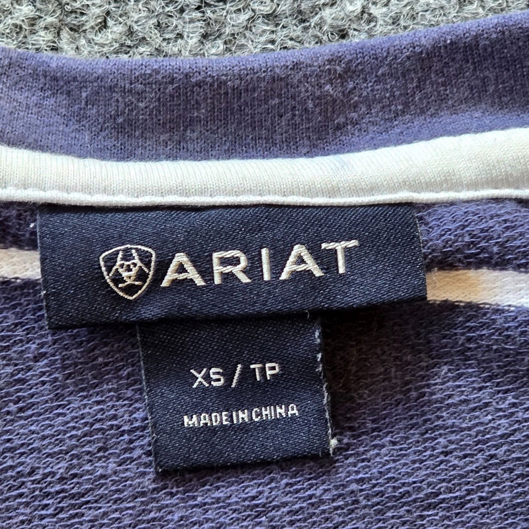 Ariat Ariat Sweater Womens XS Blue Striped Round Neck Long Sleeve Casual Capsule Size XS / US 0-2 / IT 36-38 - 3 Thumbnail