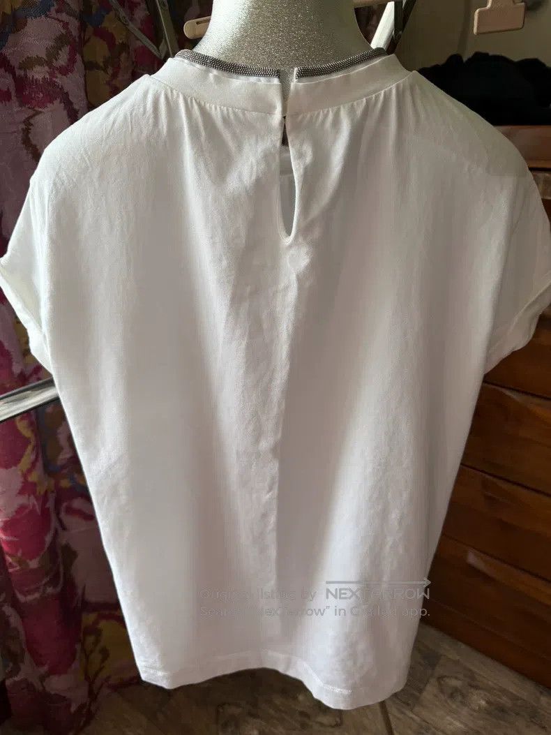 Brunello Cucinelli Brunello Cucinelli White T-shirt Size S / US 4 / IT 40 - 3 Thumbnail