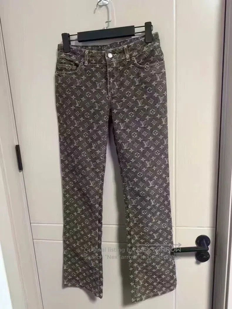 Louis Vuitton Louis Vuitton Monogram Print Denim Jeans-yf. Size 36" / US 14 / IT 50 - 1 Thumbnail