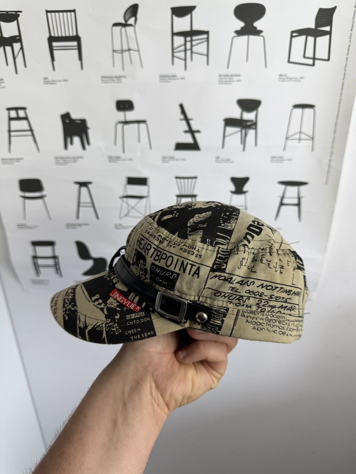 Japanese Brand Vintage y2k all over print japanese grunge opium cap hat rare Size ONE SIZE - 4 Thumbnail