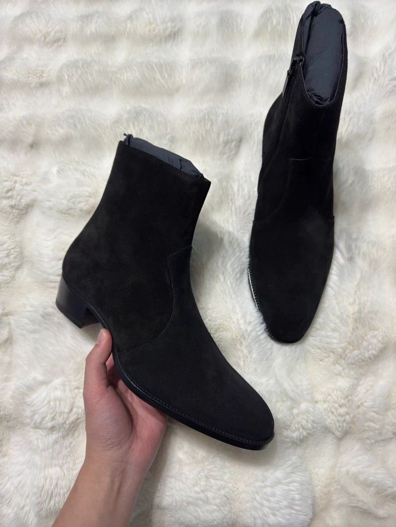 Yves Saint Laurent saint laurent Wyatt Suede Men's Boots 2503-Nextarrow Size US 8 / EU 41 - 2 Thumbnail