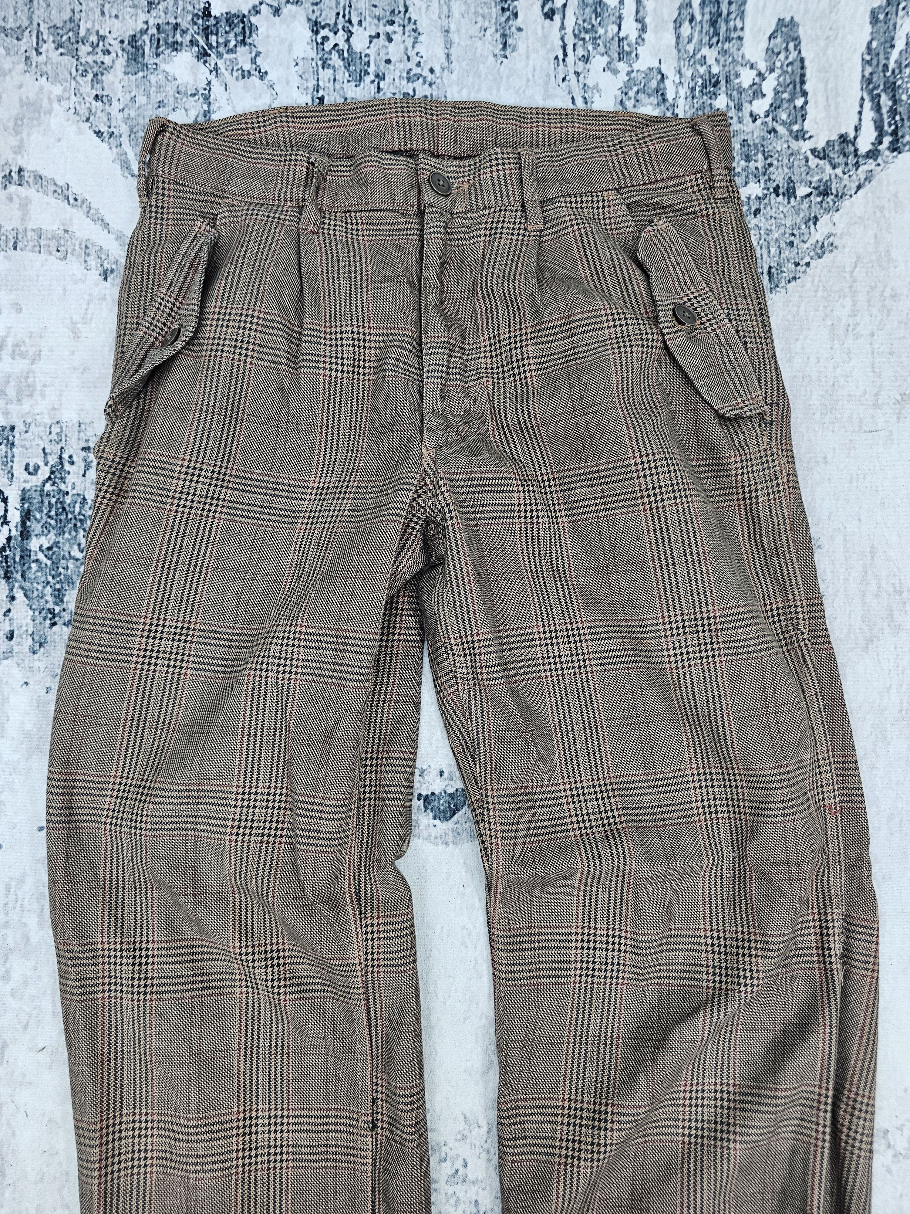 Japanese Brand SLAP SHOT Plaid Checked Bondage Punk Design Jeans JB0236 Size US 34 / EU 50 - 5 Thumbnail