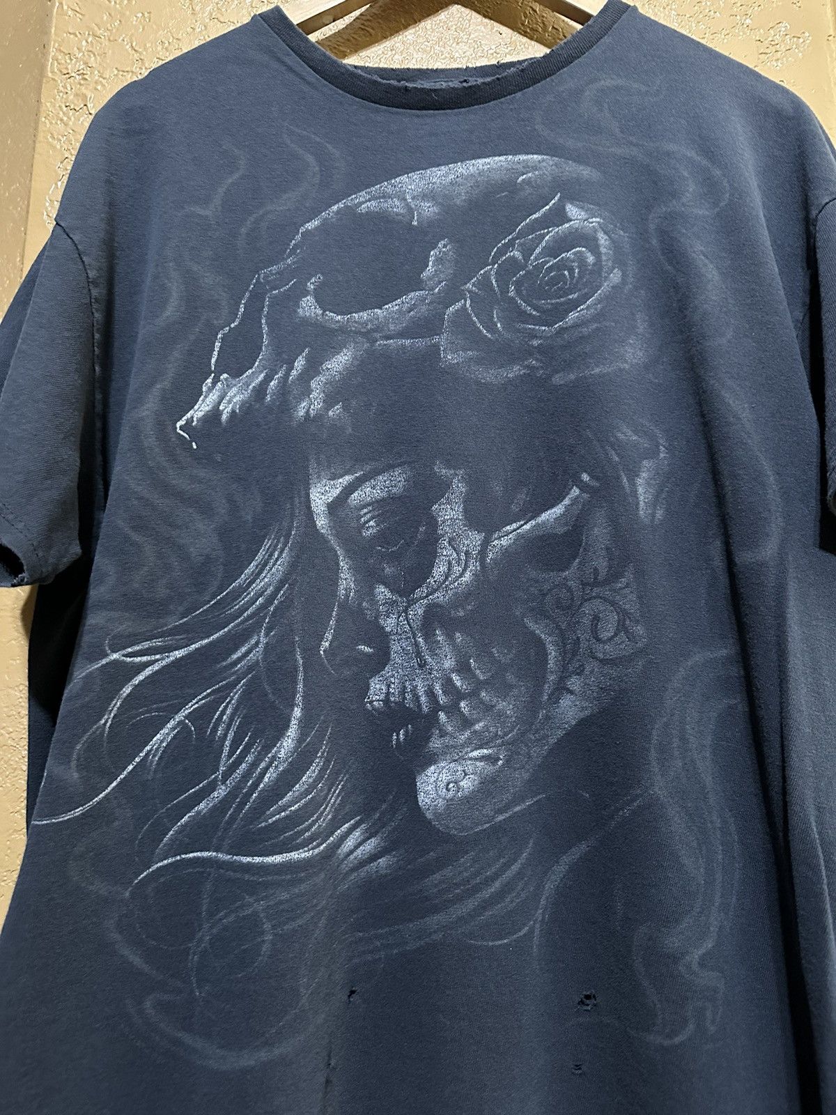 4GSELLER × Vintage 🥀 Insane Thrashed Skull Tattoo T Shirt XL 4gseller Size US XL / EU 56 / 4 - 2 Thumbnail
