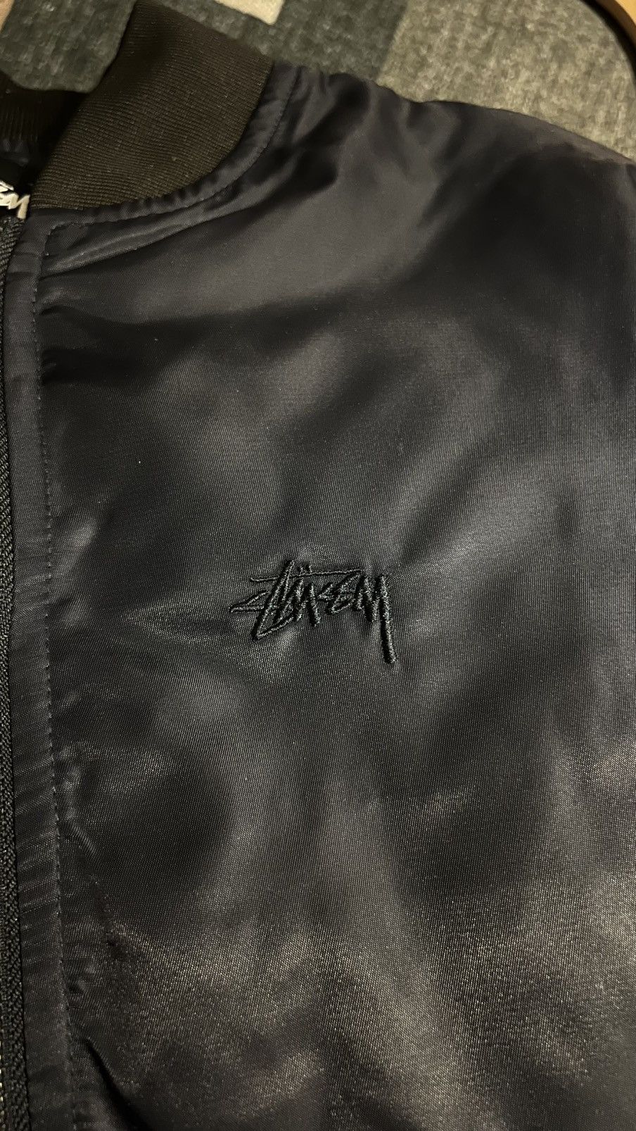 Stussy Navy Stussy Nylon Bomber Size Small Size US S / EU 44-46 / 1 - 6 Thumbnail
