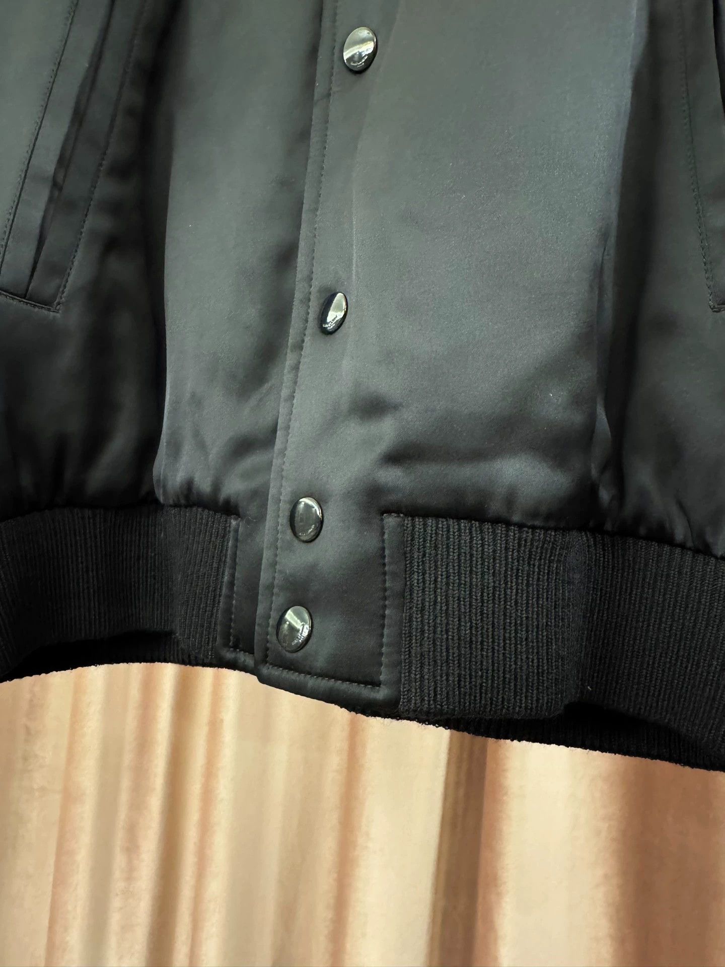 Saint Laurent Paris SLP Black Silk-Cotton Embroidered Coat 44-46 New Size US S / EU 44-46 / 1 - 4 Thumbnail
