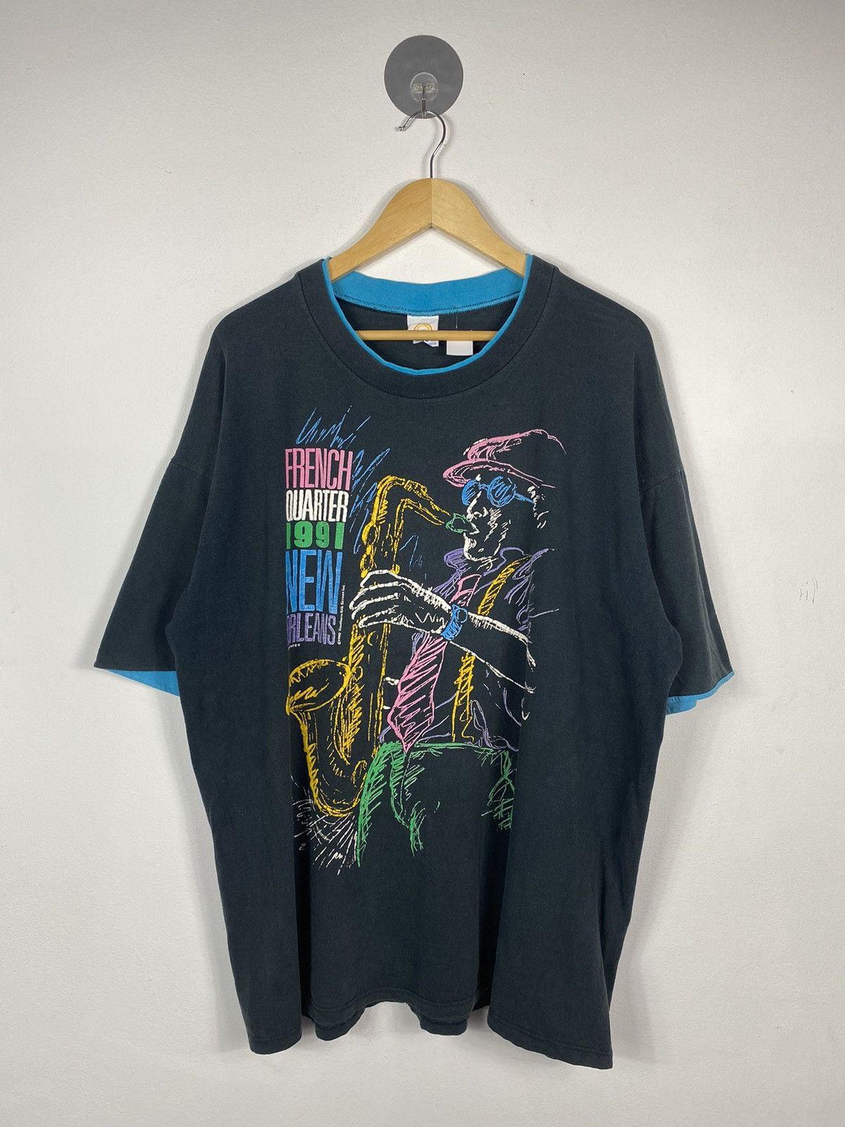 Vintage Vintage 90s French Quarter New Orleans T-shirt Size US XXL / EU 58 / 5 - 1 Thumbnail