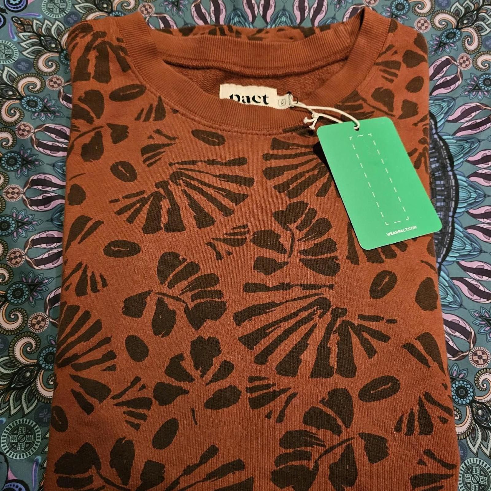 Designer Organic Cotton Pact's Eco-Friendly Sweatshirt Dress NWT Size XS / US 0-2 / IT 36-38 - 6 Thumbnail