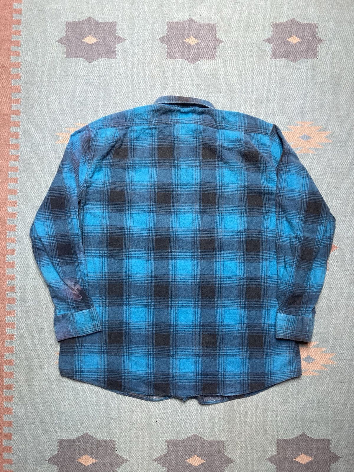 Vintage Vtg 90s flannel shirt brushed cotton soft shadow plaid XL Size US XL / EU 56 / 4 - 6 Thumbnail