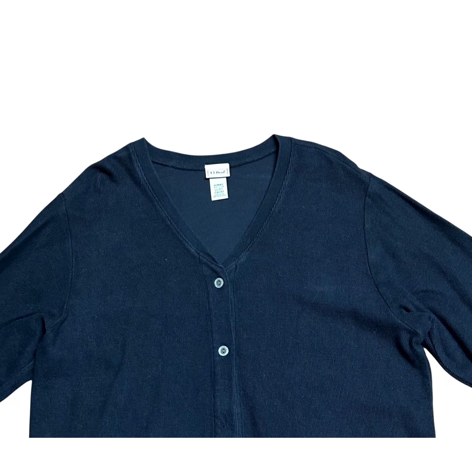 Vintage VINTAGE L.L.Bean Cardigan Sweater Woman Black Petite Large Button Up 90s Y2K Knit Size L / US 10 / IT 46 - 5 Thumbnail