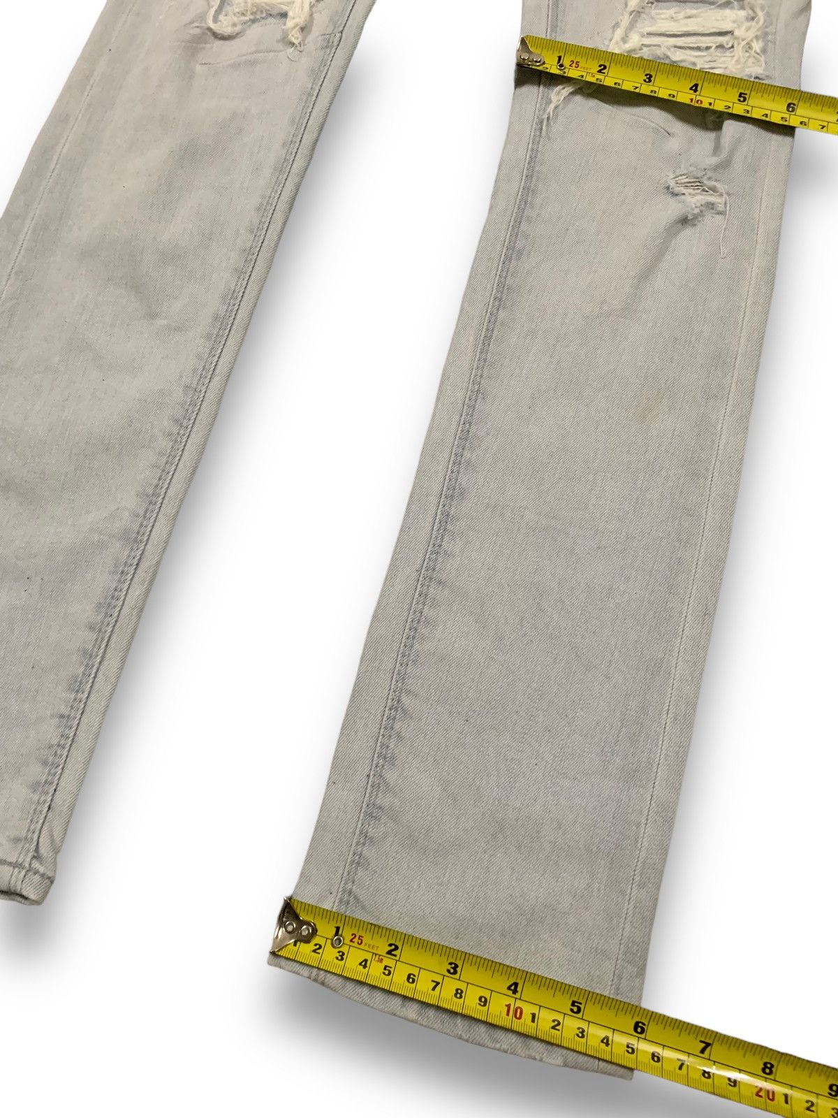 Number (N)ine Japanese Brand Gostar De Fuga Patched Distressed Punk Jeans Size US 31 - 15 Thumbnail
