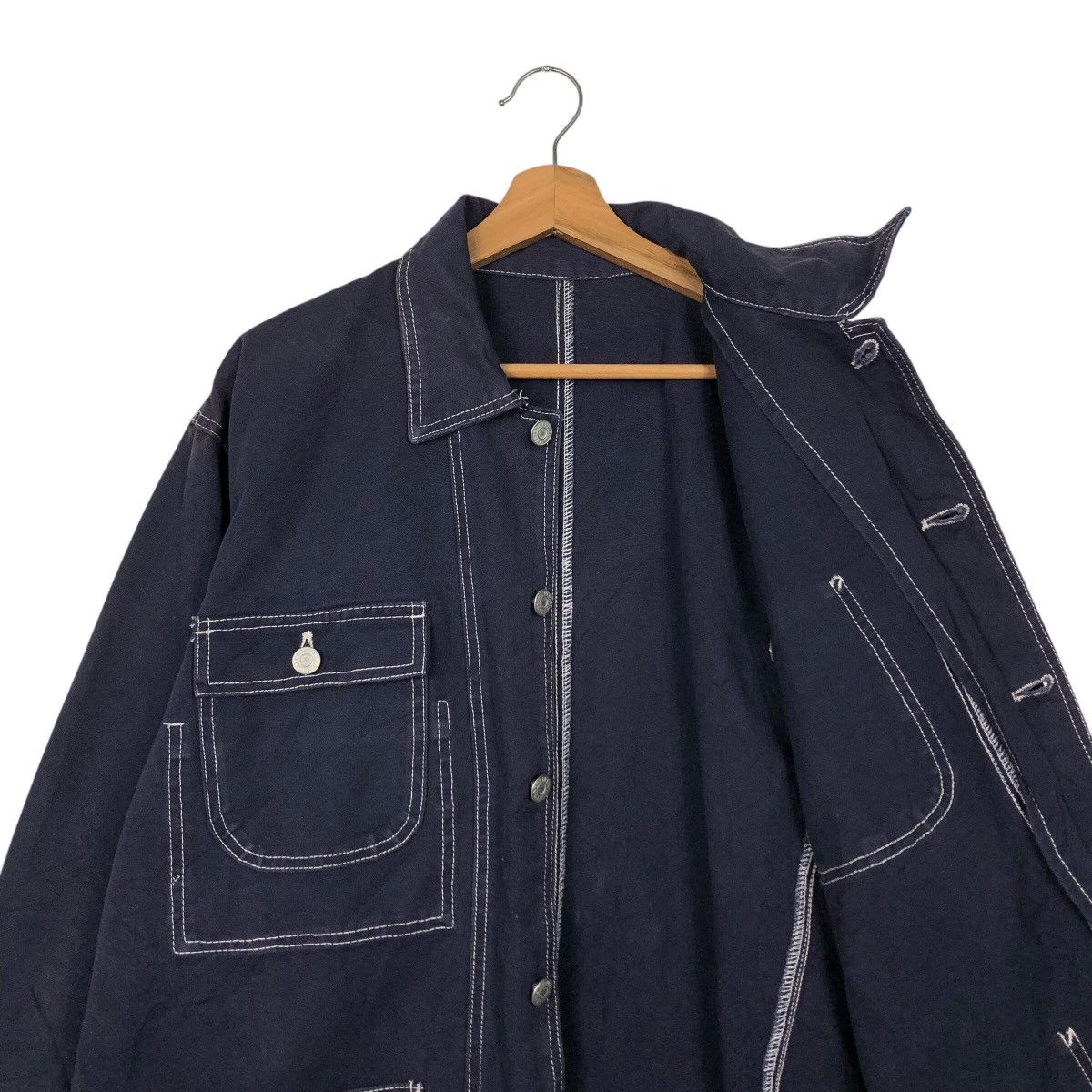 Japanese Brand 📌Vintage Chore Work Jacket Detroit Neyries Issey Miyake Size US M / EU 48-50 / 2 - 13 Thumbnail