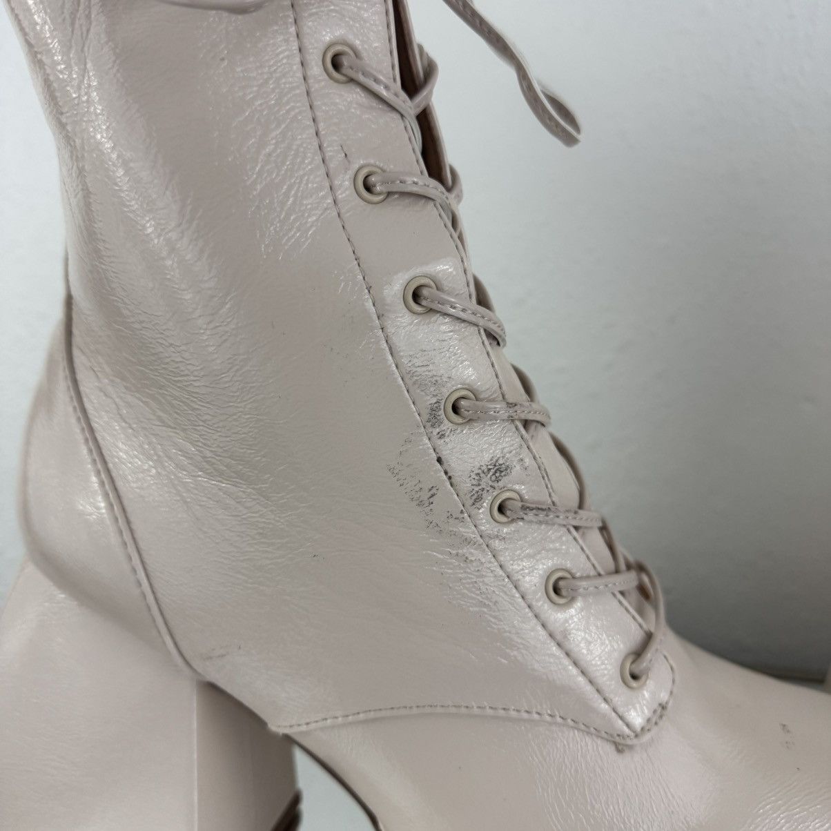 Sam Edelman SAM EDELMAN Nude Patent Leather Karter Platform Ankle Boots Size US 9.5 / IT 39.5 - 7 Thumbnail
