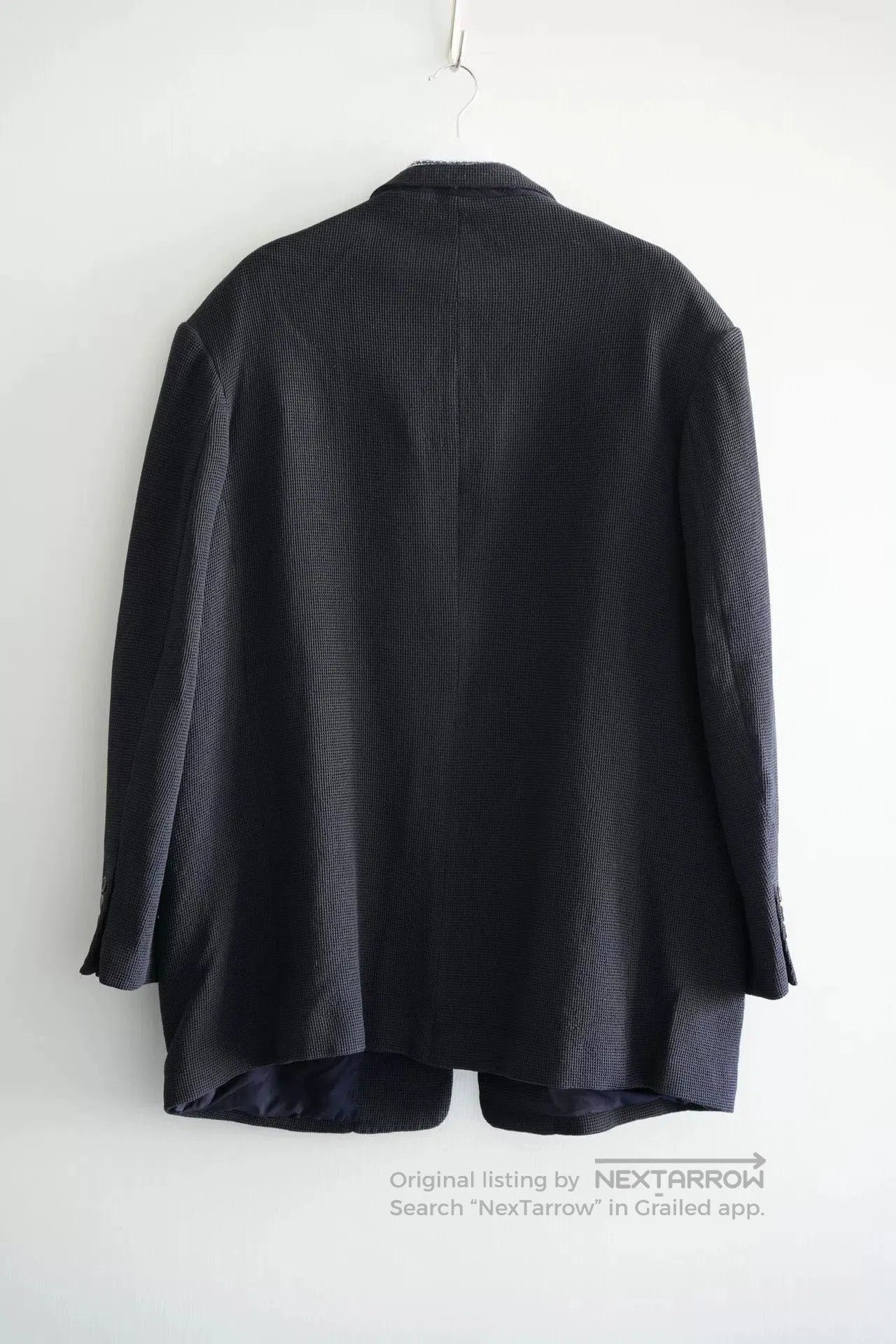 Yohji Yamamoto Yohji Yamamoto Blue White Woven Suit Jacket. Size US M / EU 48-50 / 2 - 2 Thumbnail