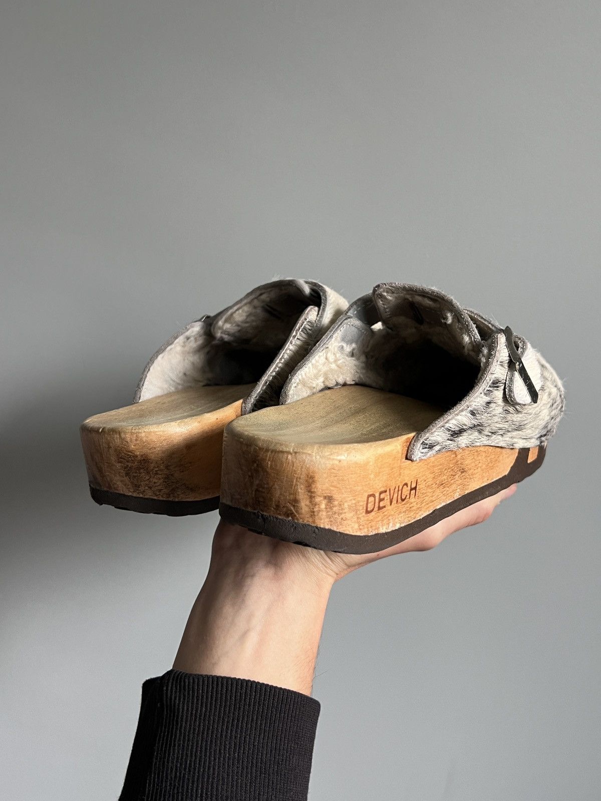 Handmade × Vintage Devich Bezay Vintage Cow Print Woody Clogs Size US 10 / IT 40 - 8 Thumbnail