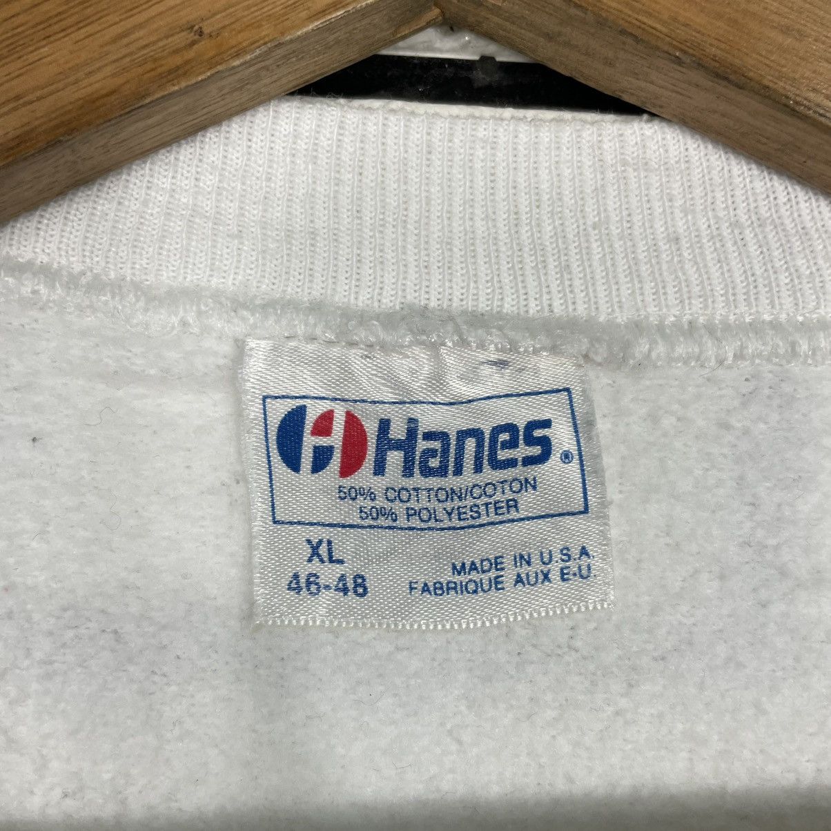 Hanes Vintage Save The World Crewneck White Sweatshirt Size US XL / EU 56 / 4 - 12 Thumbnail