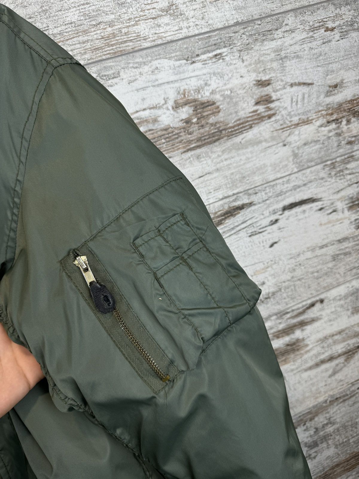 Other Mens Ma1 Flyer Vintage Nylon Bomber Jacket Boxy Fit Oversize Size US XXL / EU 58 / 5 - 9 Thumbnail