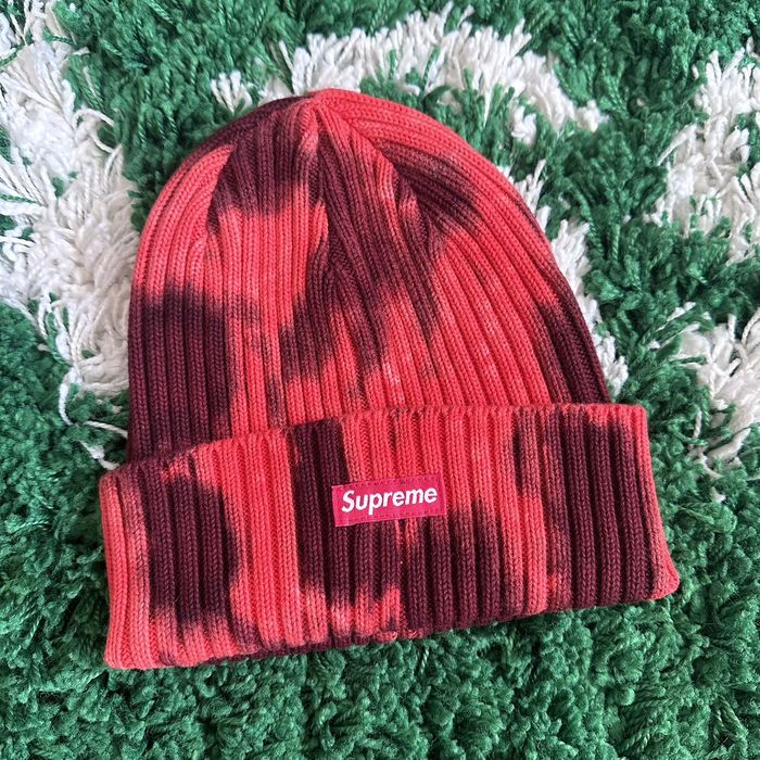 Supreme Supreme Overdyed Beanie Splatter Red Hat | Grailed