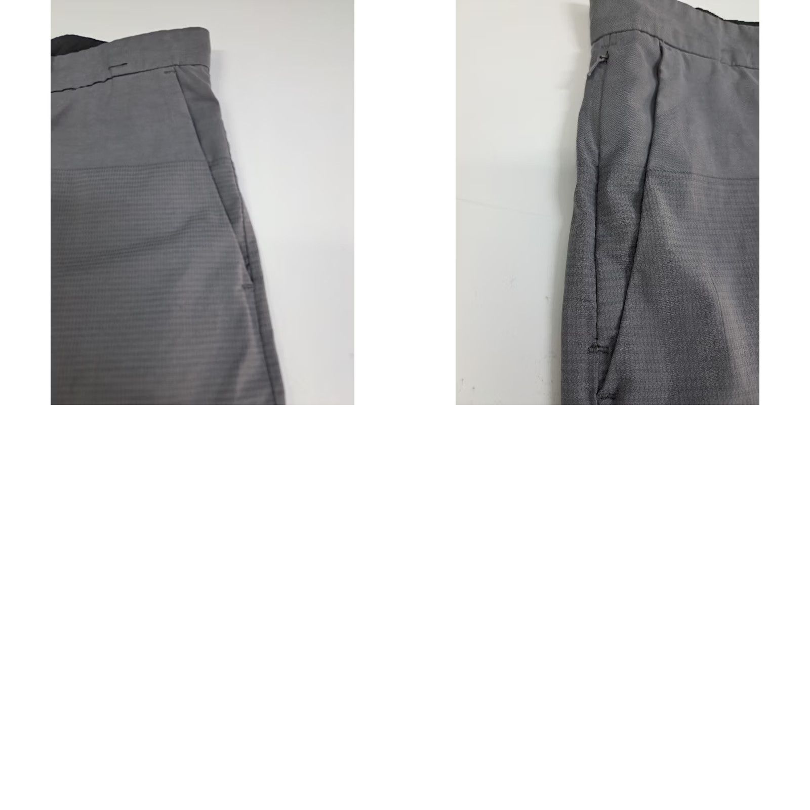 RVCA VINTAGE:none RVCA Men’s Grey Striped Chino Shorts Casual Size 38 10 in Inseam Regular Fit Front Flat Zip Pockets Stretch Summer Spring Mens Size US 38 / EU 54 - 8 Thumbnail