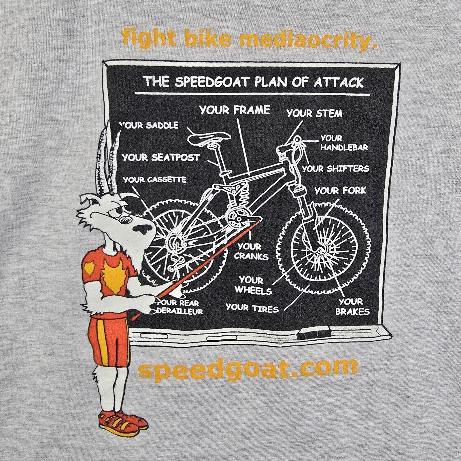 Hanes Vintage Speedgoat Bicycles Mediaocrity Shirt XL Bike Shop Size US XL / EU 56 / 4 - 7 Thumbnail