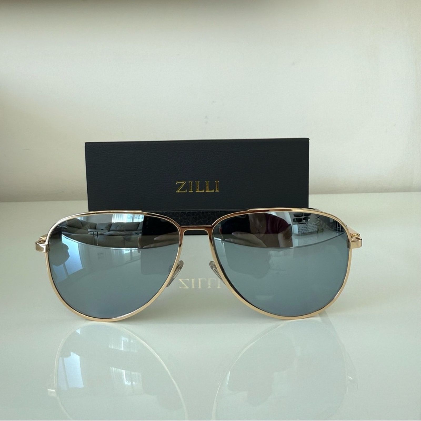 NEW!!! Zilli aviator men sunglasses ZI65021 C01 Retail 950$