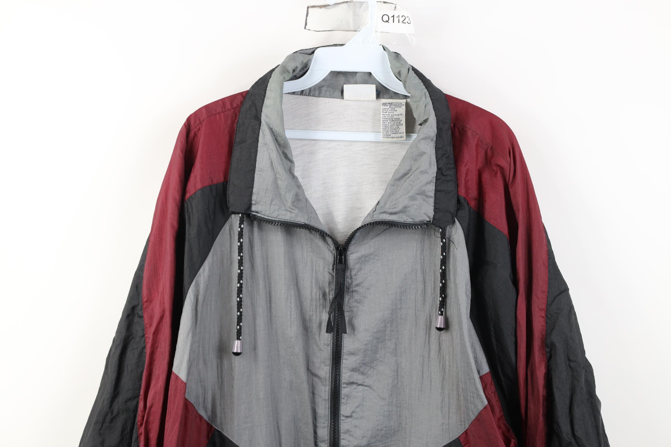 Vintage Vintage 90s Streetwear Block Lined Zip Windbreaker Jacket Size US XXL / EU 58 / 5 - 2 Thumbnail