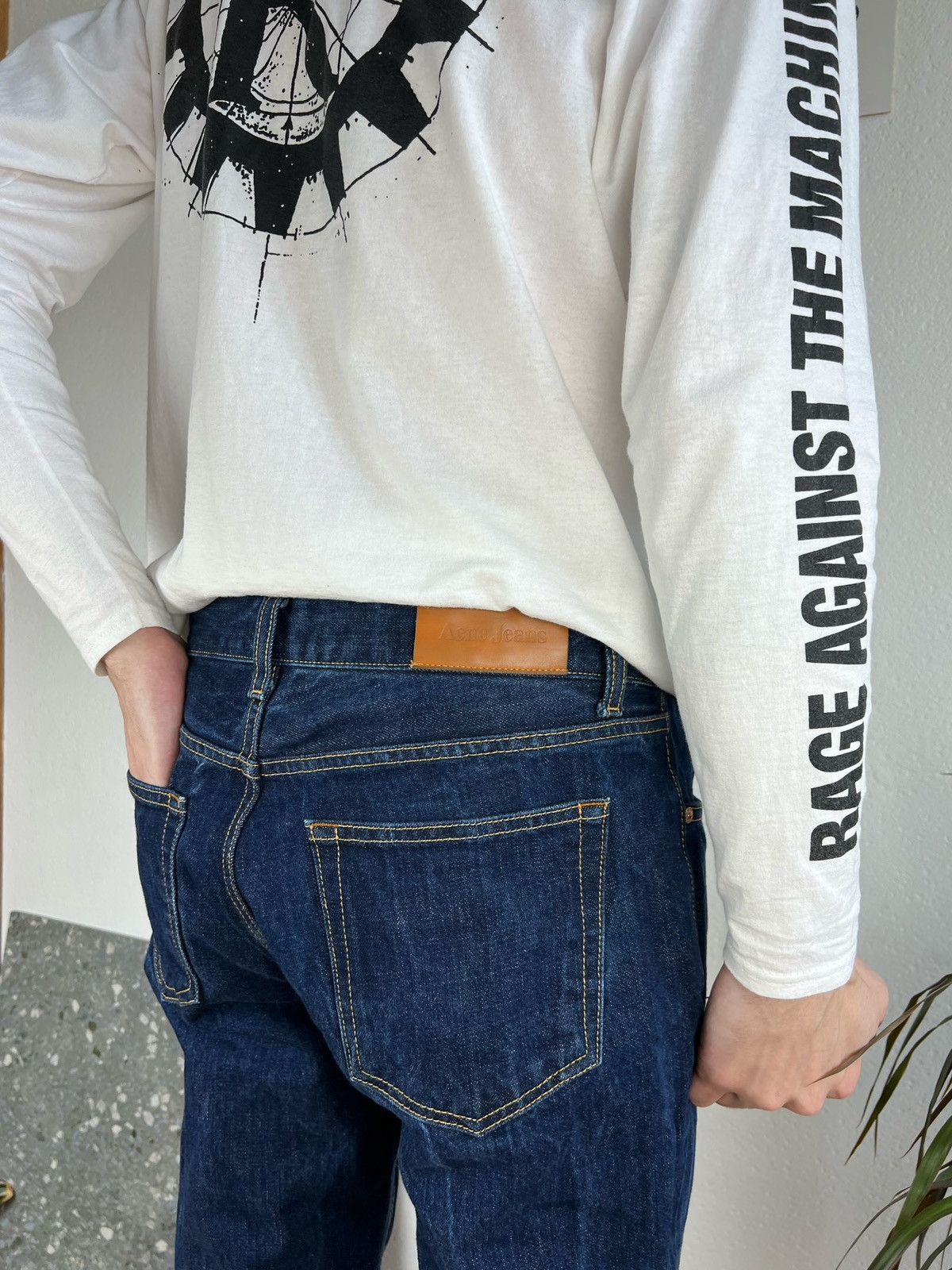 Acne Studios Acne Studios Mod alternative raw navy denim jeans Size US 31 - 15 Thumbnail