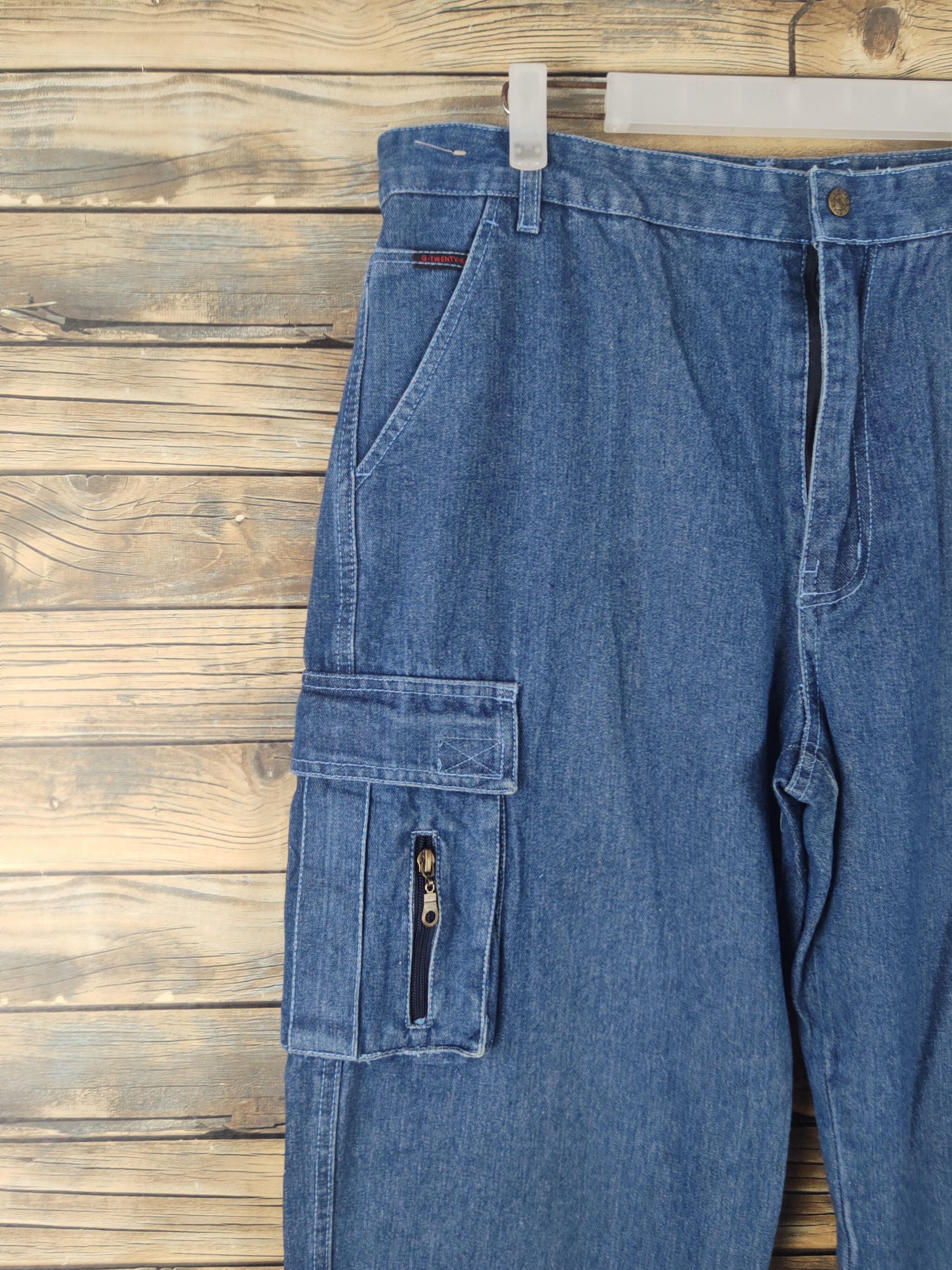 Japanese Brand DL G-Twenty-K-Tex Blue Distressed Ripped Jeans #1797 Size US 36 / EU 52 - 4 Thumbnail