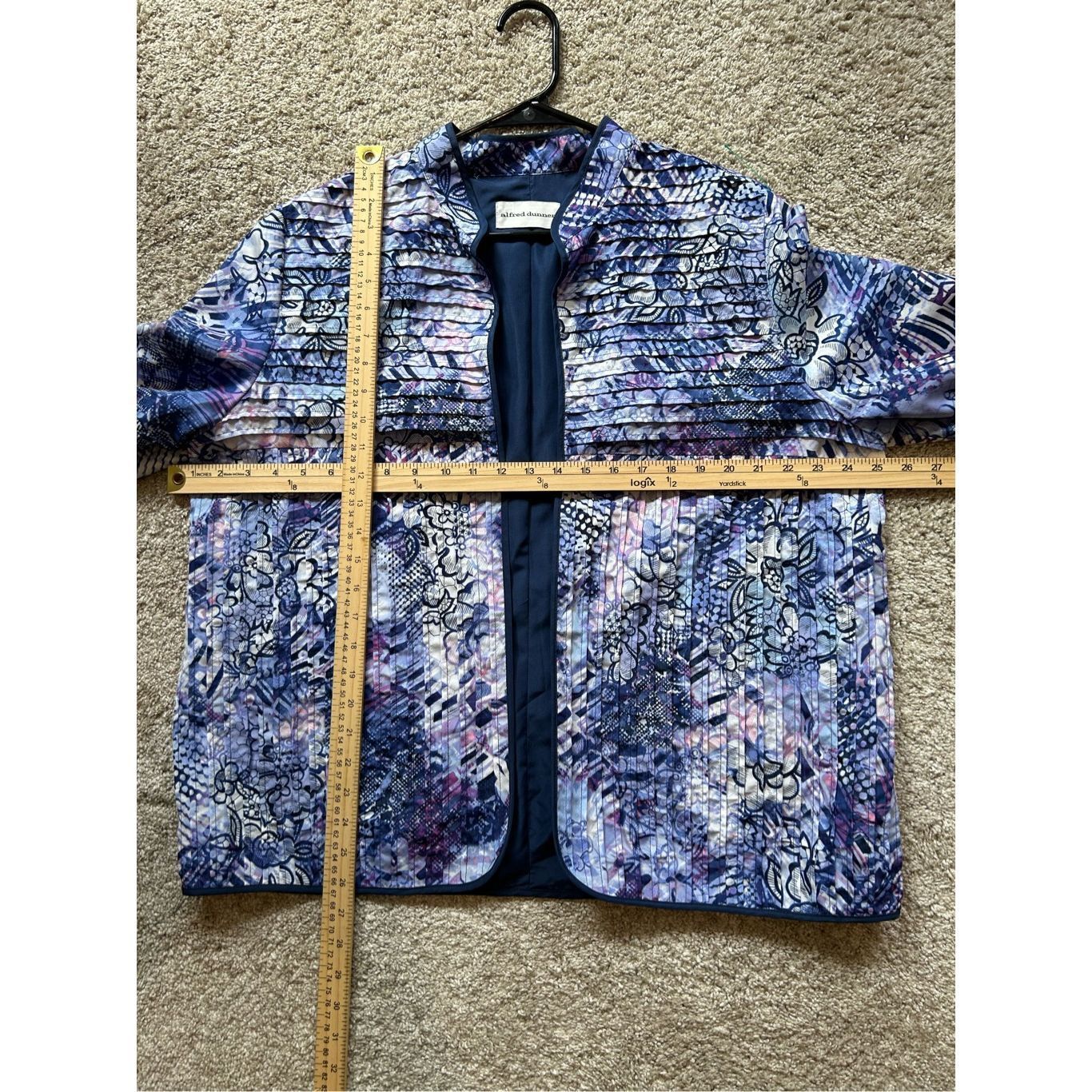 Other Alfred Dunner Purple, White and Navy Lined Light Weight Long Size XXL / US 16-18 / IT 52-54 - 5 Thumbnail