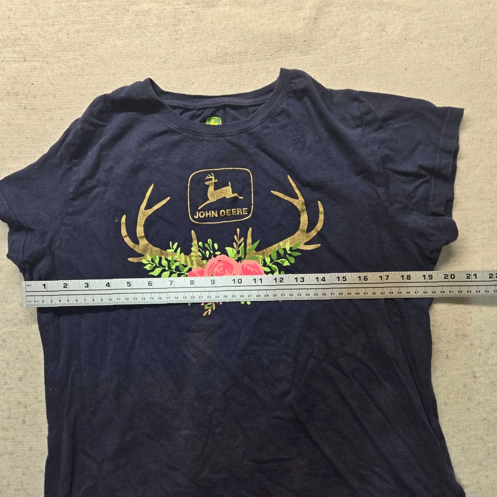 John Deere John Deere Tee Shirt Floral Blue L Women Short Sleeve T-Shirt Farm Shirt Womens Large Size L / US 10 / IT 46 - 4 Thumbnail