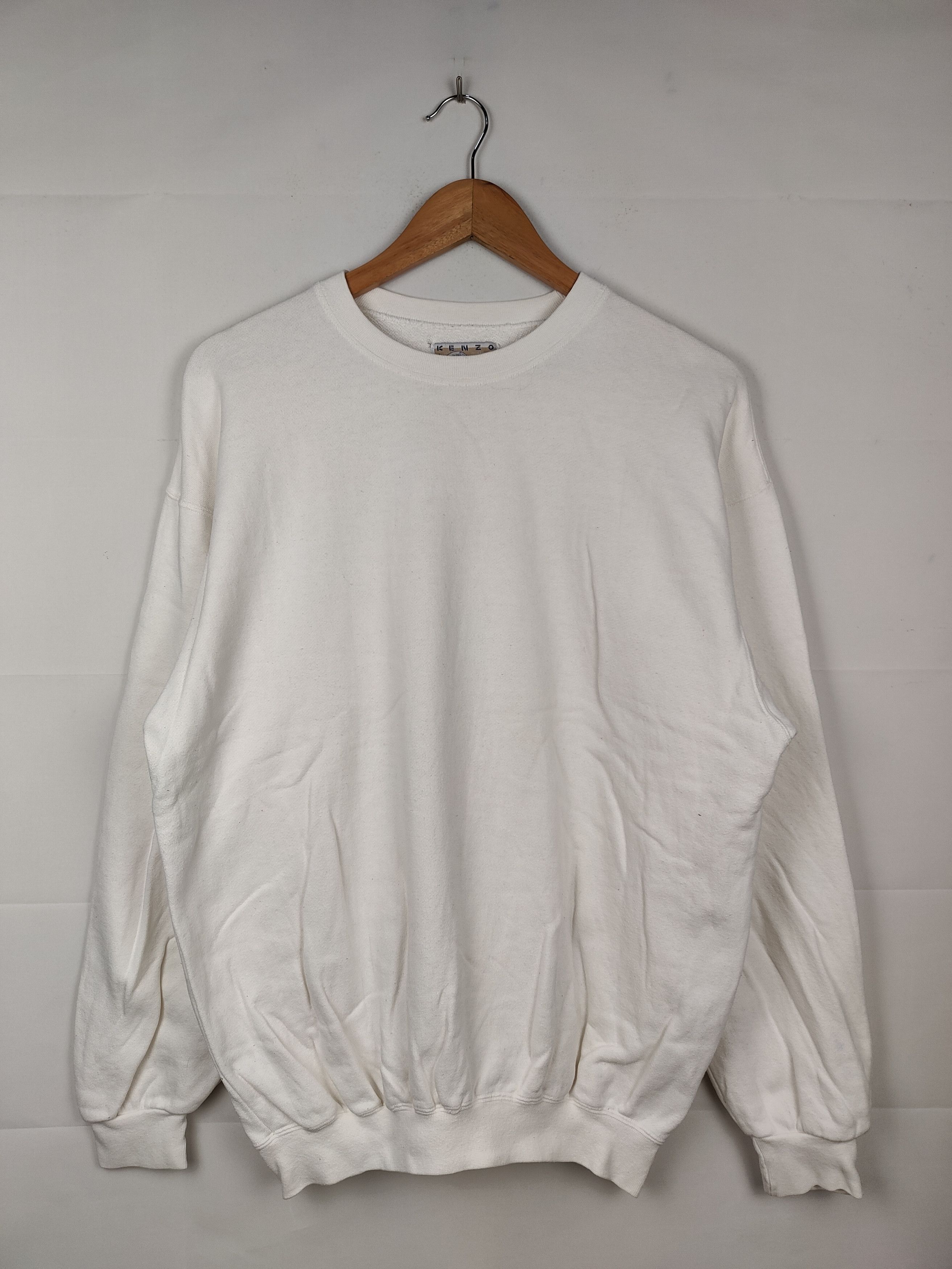 Kenzo × Vintage Vintage Kenzo White Sweatshirt Size US L / EU 52-54 / 3 - 2 Thumbnail