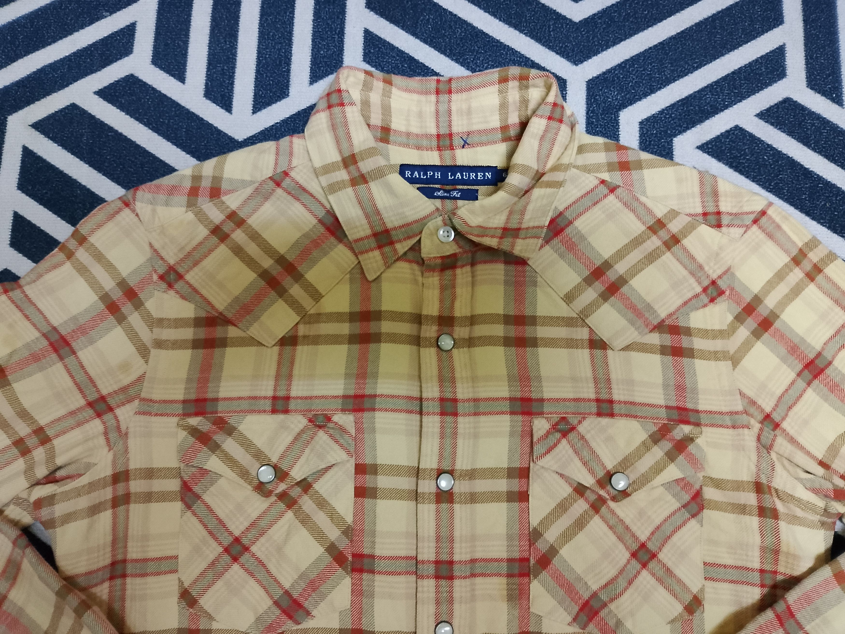 Polo Ralph Lauren × Ralph Lauren × Vintage Ralph Lauren flannel pearl snap buttons Size M / US 6-8 / IT 42-44 - 2 Thumbnail