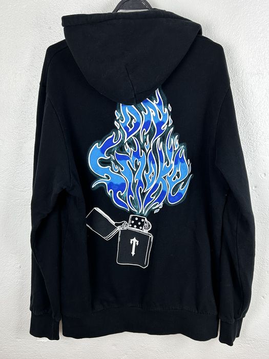 Trapstar London Trapstar Lighter Blue Flame On Smoke Hoodie In Black ...