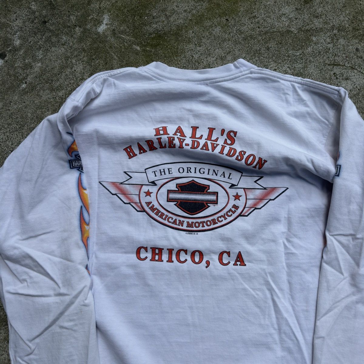 Harley Davidson Thrashed Faded Distressed Harley Shirt ERD Grunge Biker WCC Size US L / EU 52-54 / 3 - 14 Thumbnail