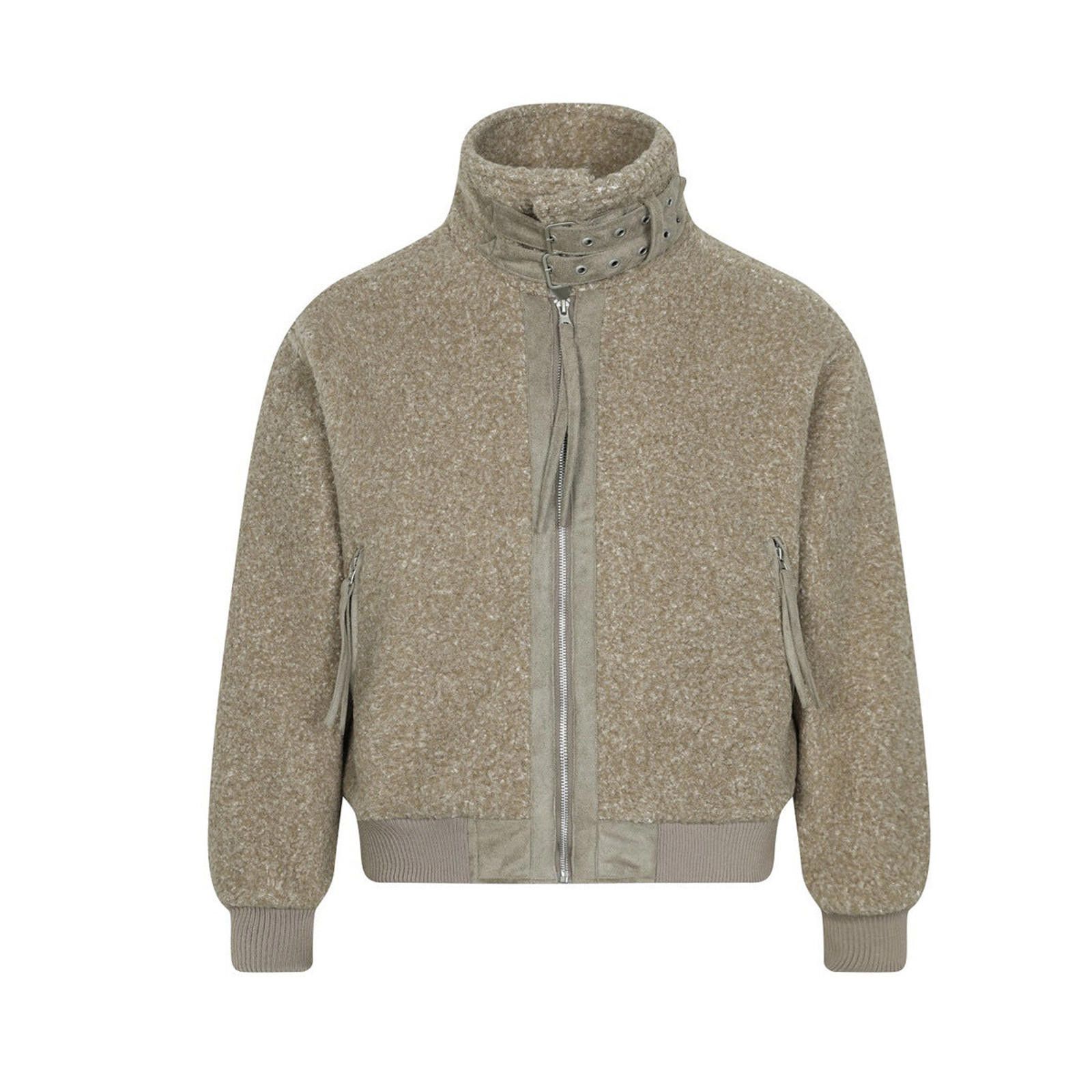 Vintage Beige Oversized Fleece Jacket, Cozy Warm Outerwear Size US L / EU 52-54 / 3 - 4 Thumbnail